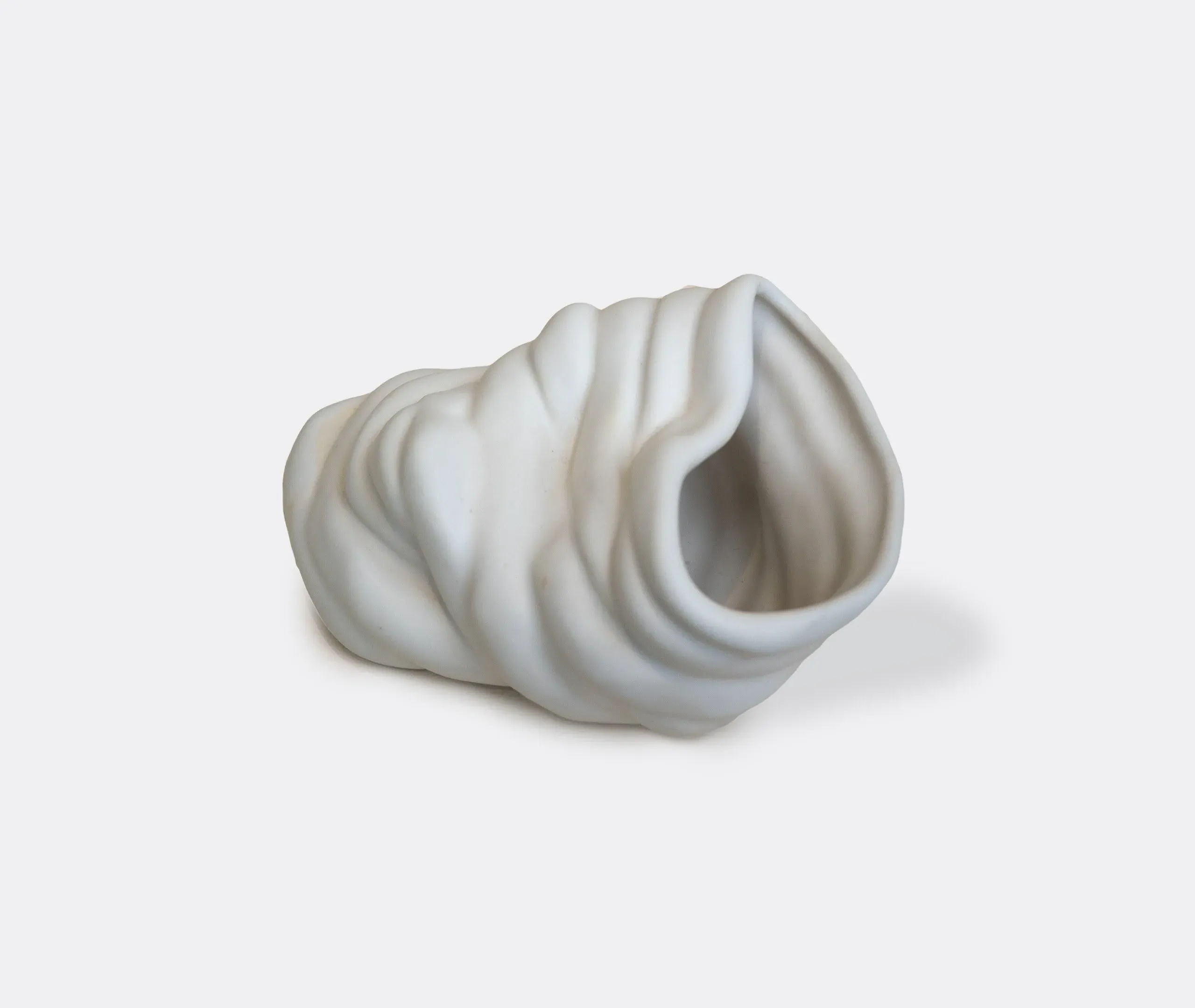 Running Against The Tide Vase - White, Ceramic