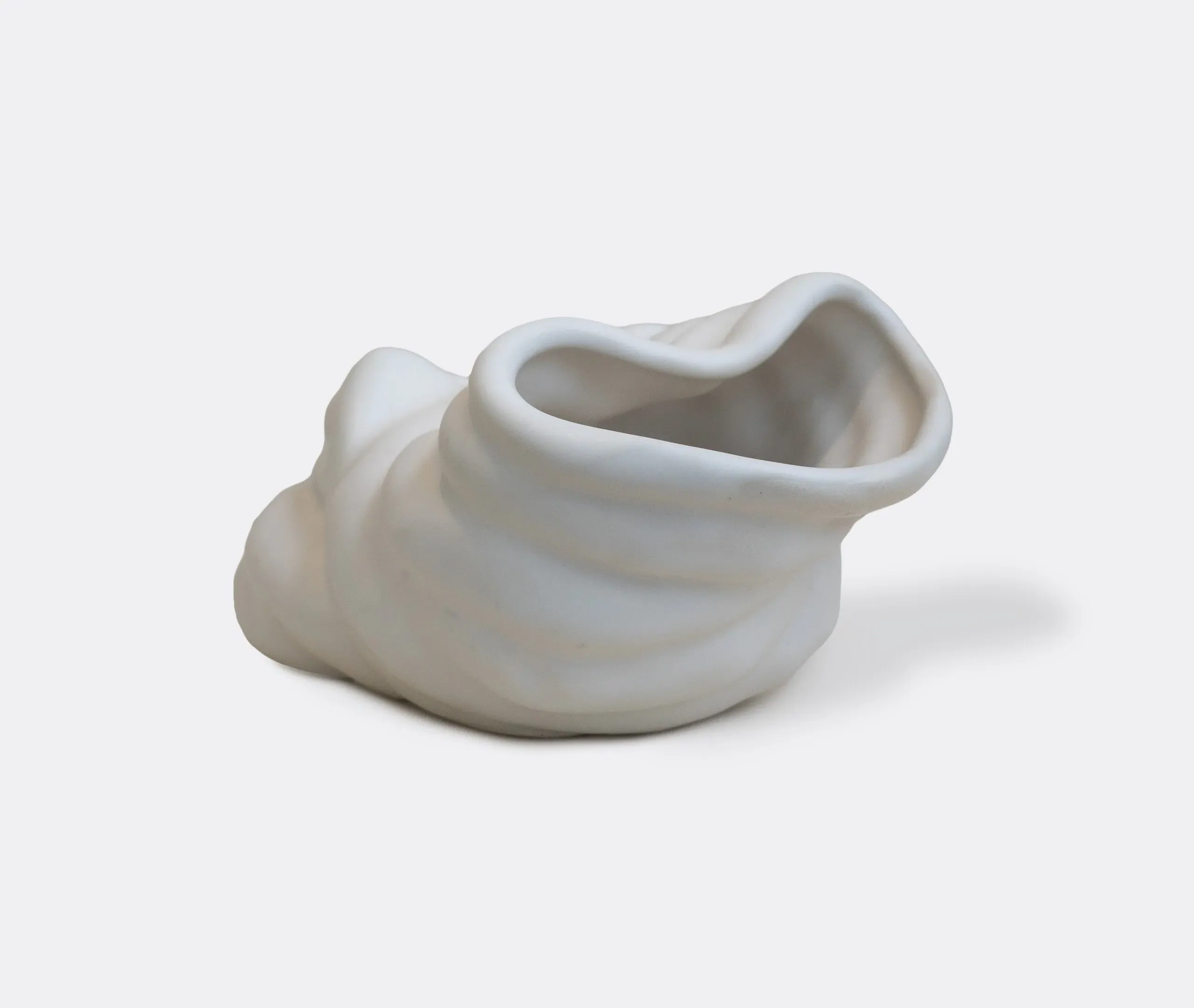 Running Against The Tide Vase - White, Ceramic