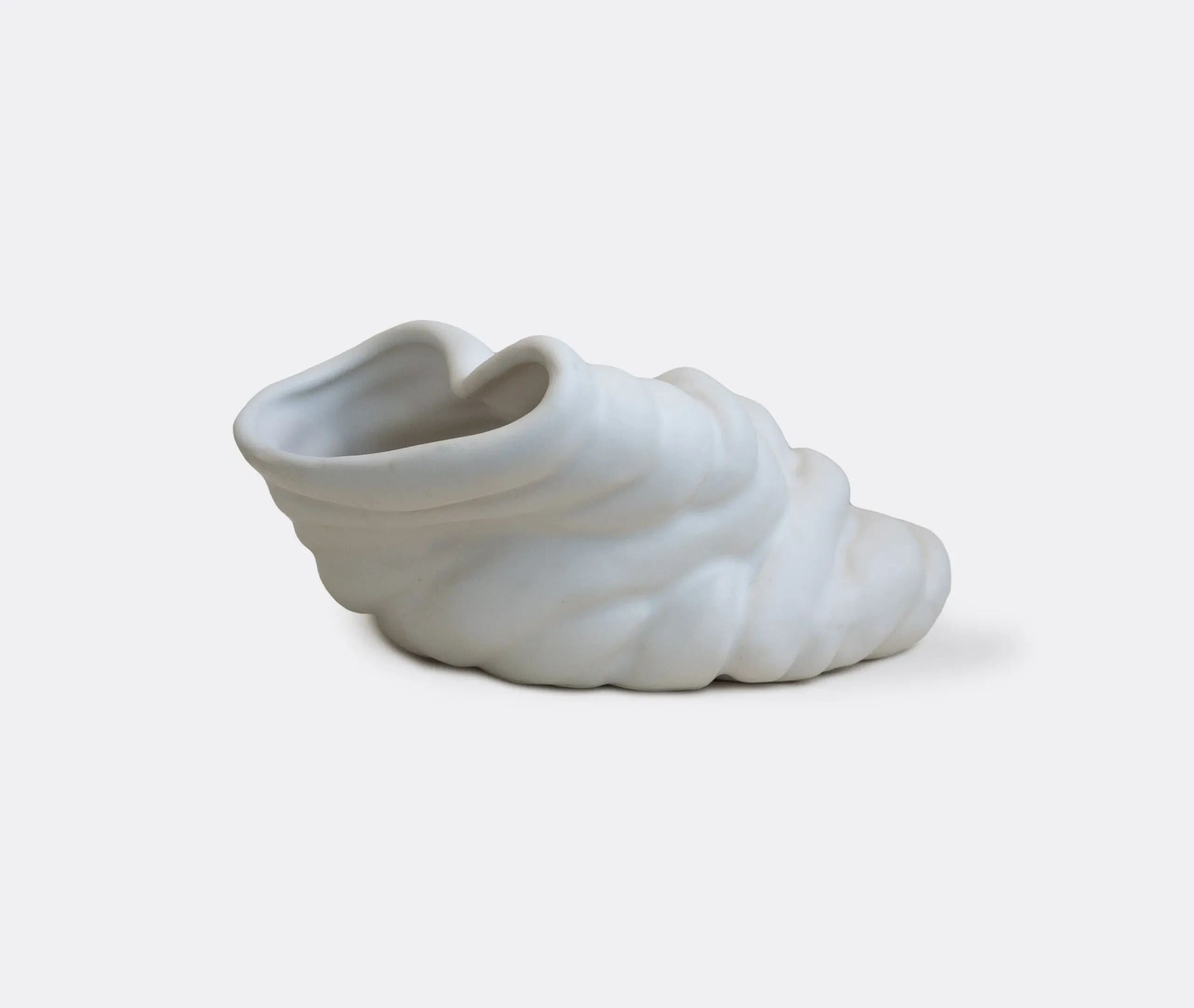 Running Against The Tide Vase - White, Ceramic