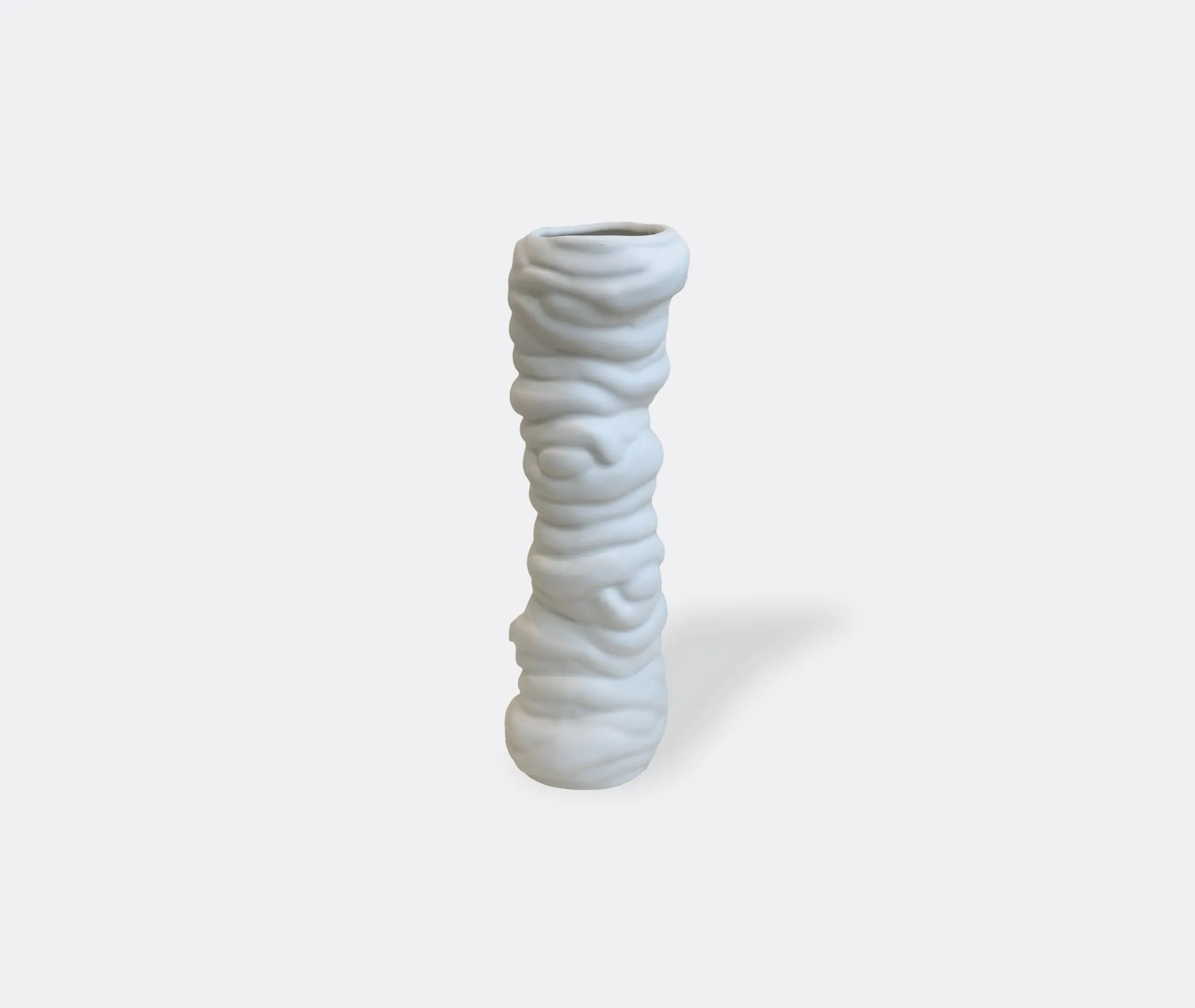 Tall Sculptural Vase - White, Ceramic