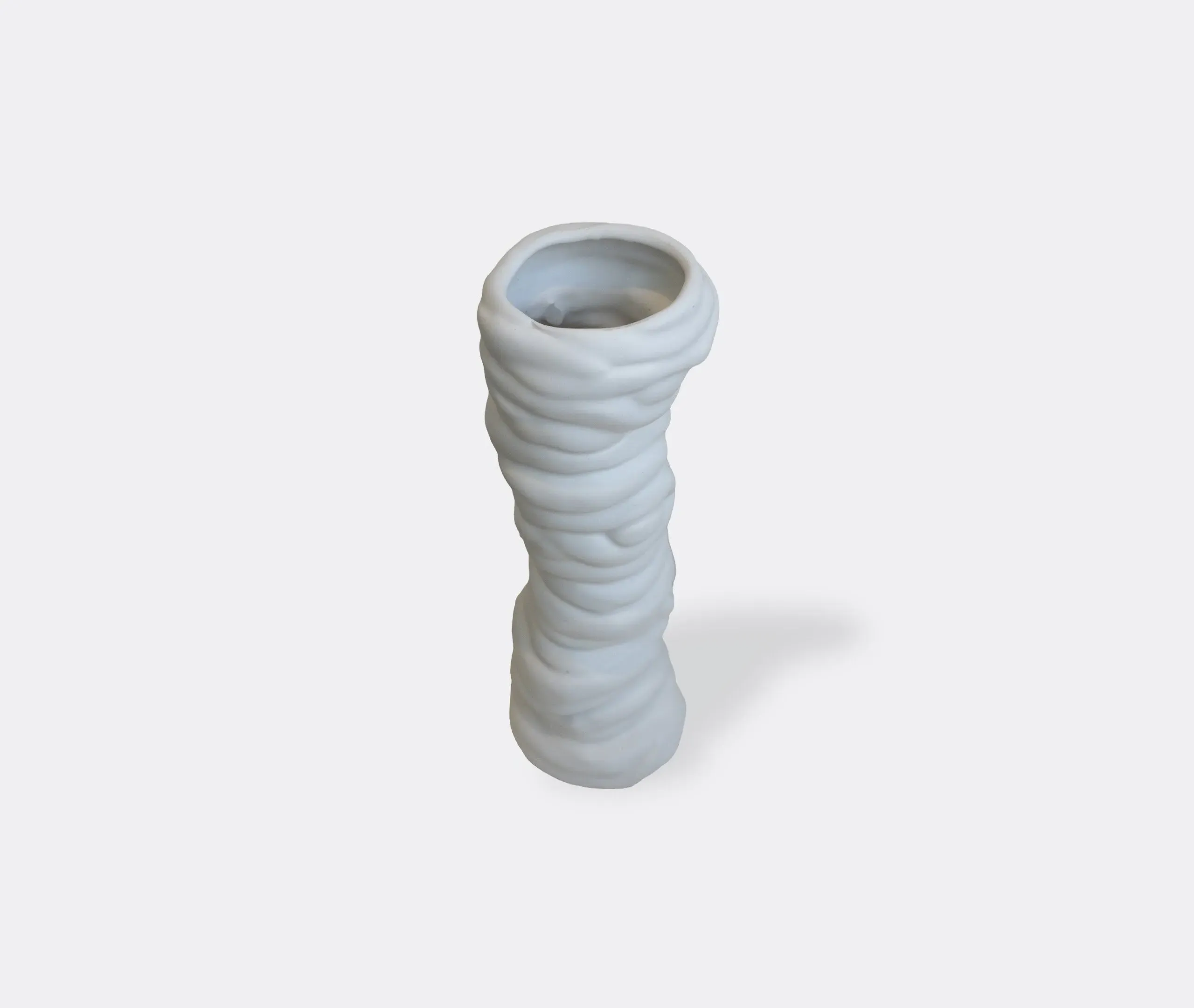 Tall Sculptural Vase - White, Ceramic