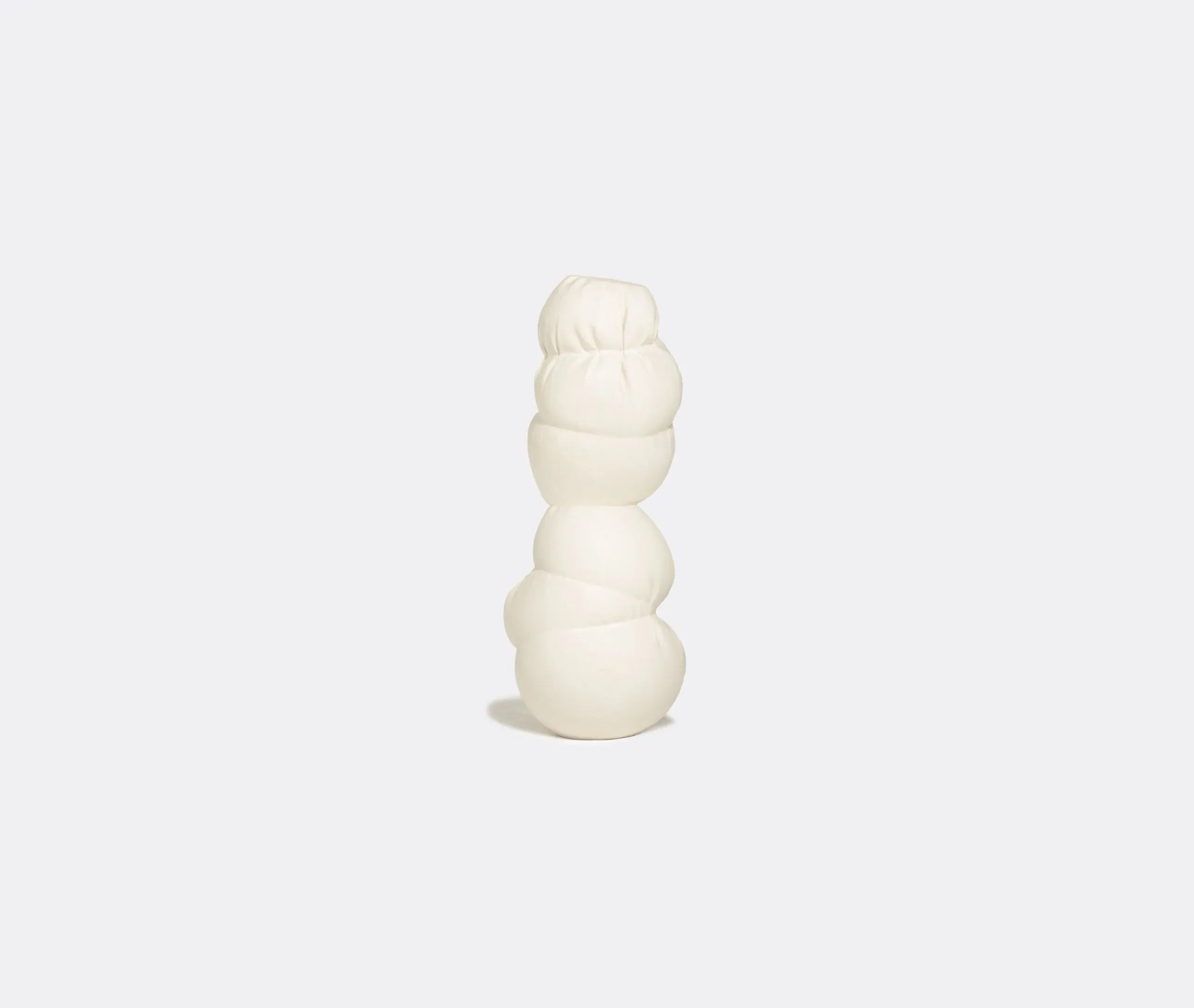 Tall Vase with Folded Design - White, Ceramic