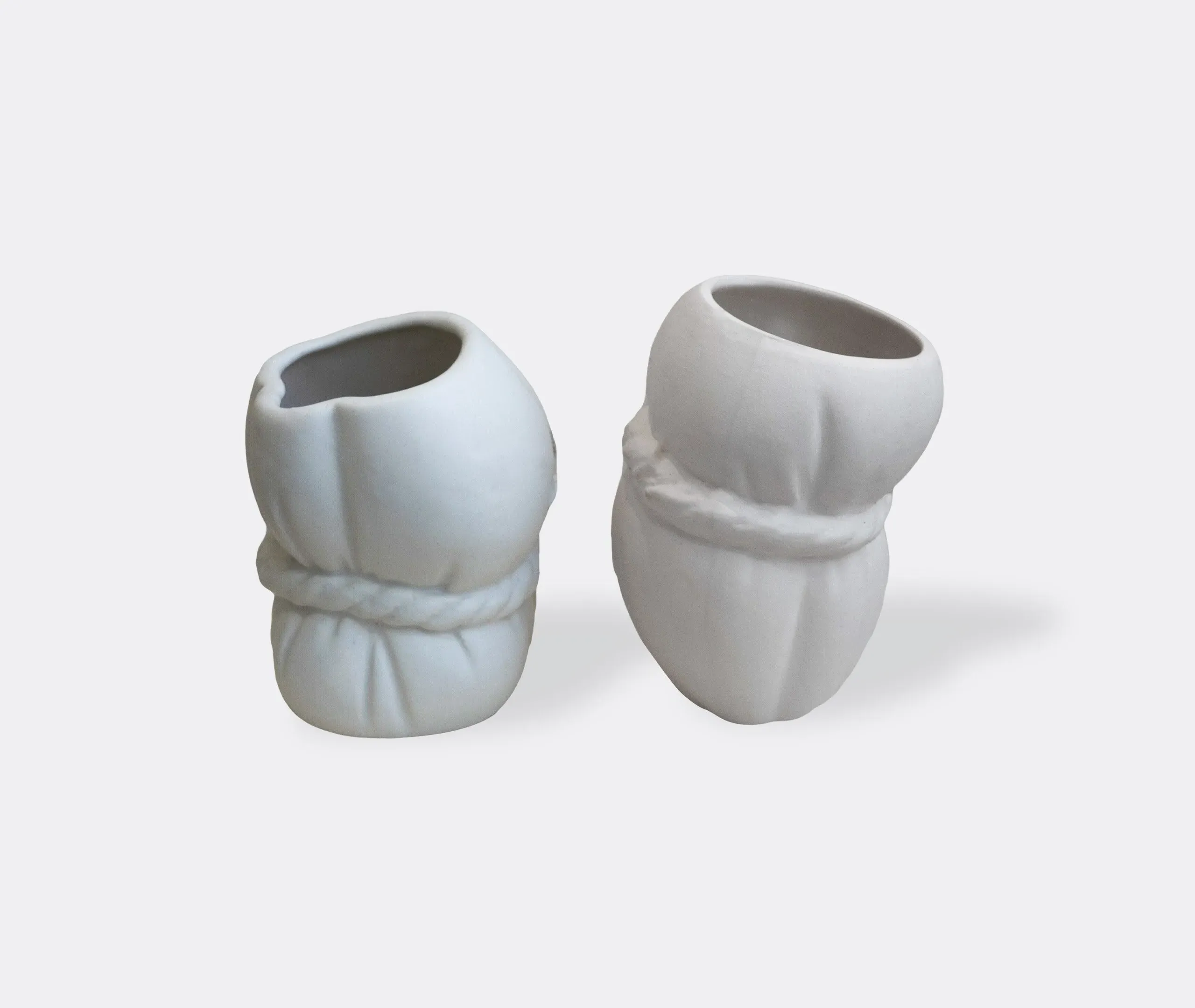 Two Misfits Vase Set - White, Ceramic
