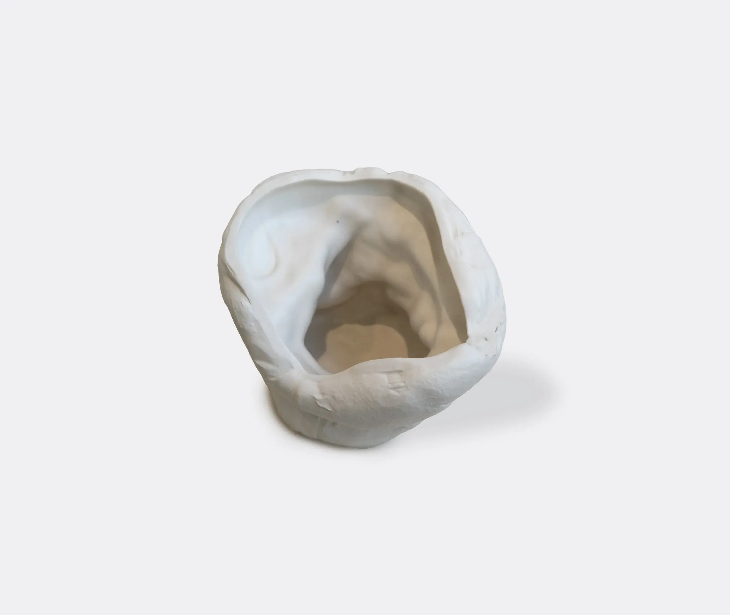 Well Wrapped Vase - White, Ceramic