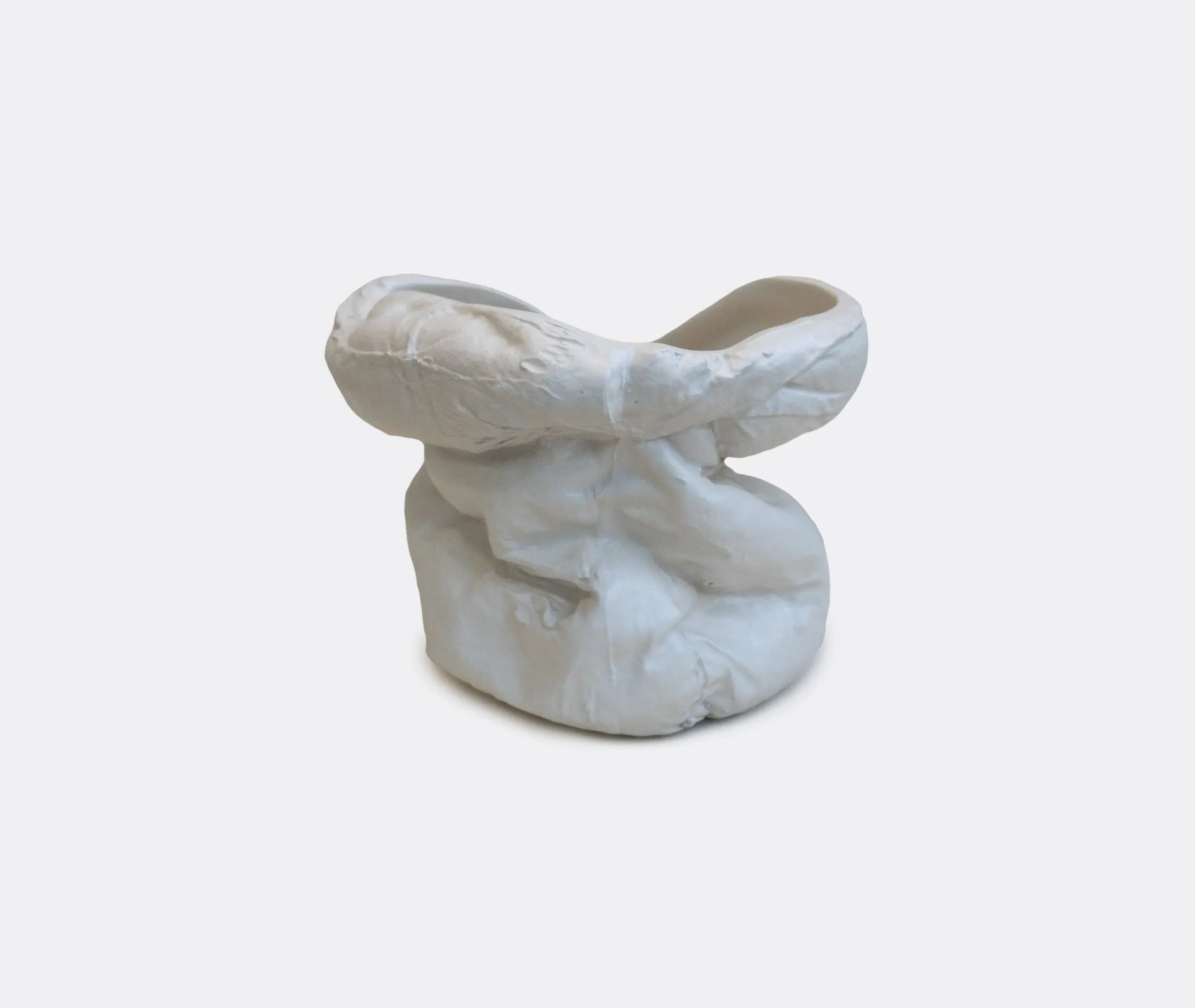Well Wrapped Vase - White, Ceramic