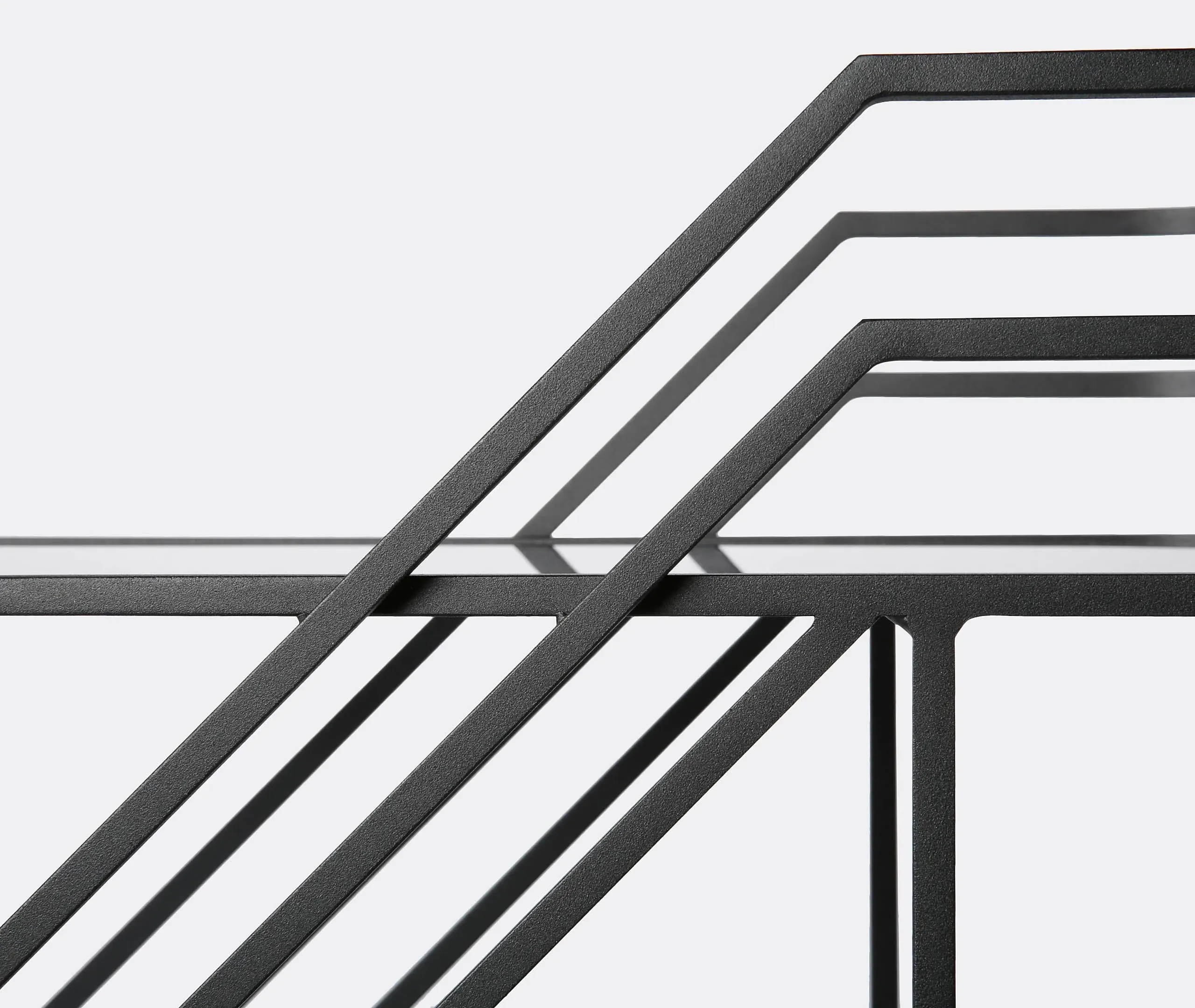2-Tier Bar Cart - Black, Steel