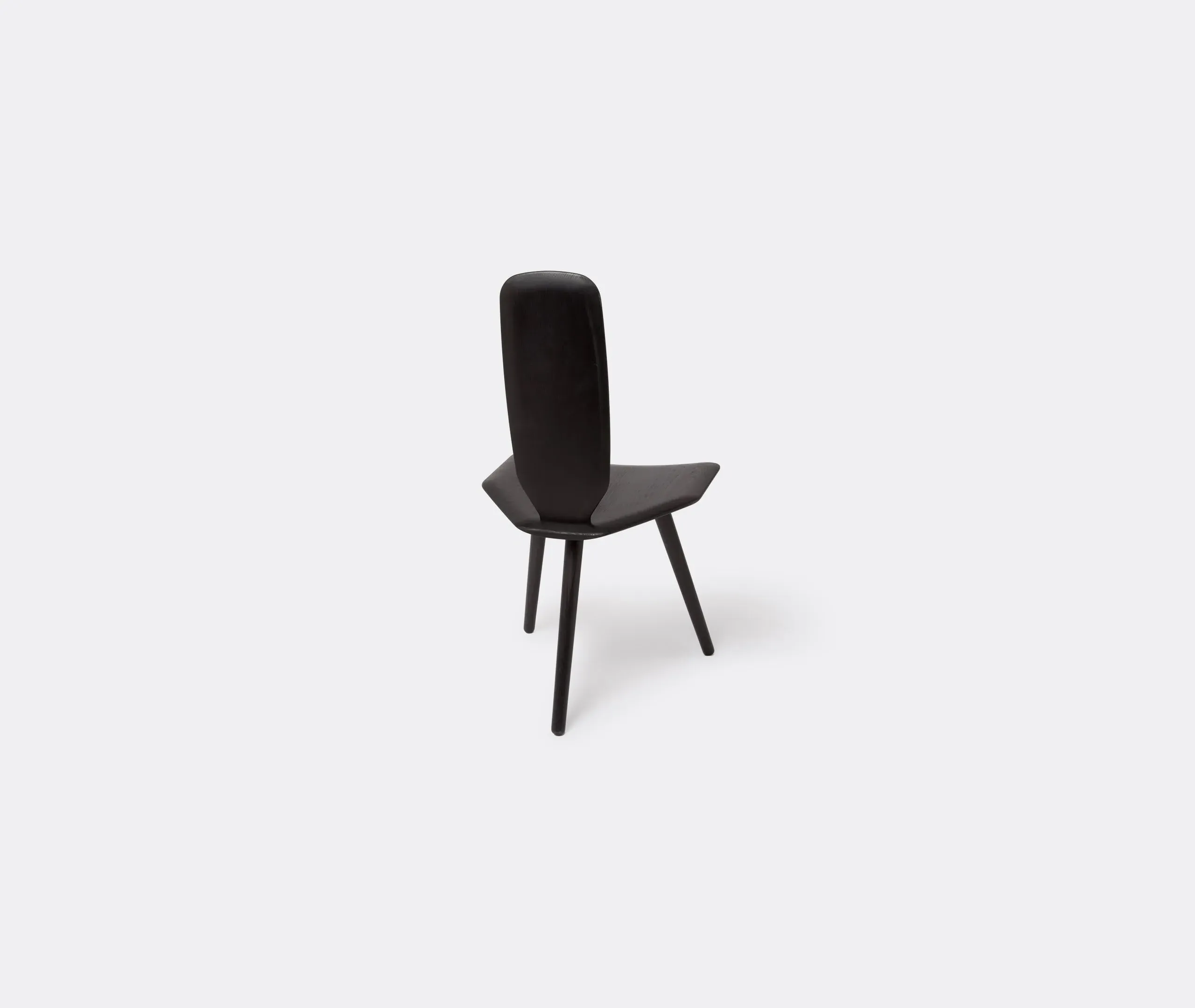 3-Leg High Chair with Cushion - Black, Beech Wood