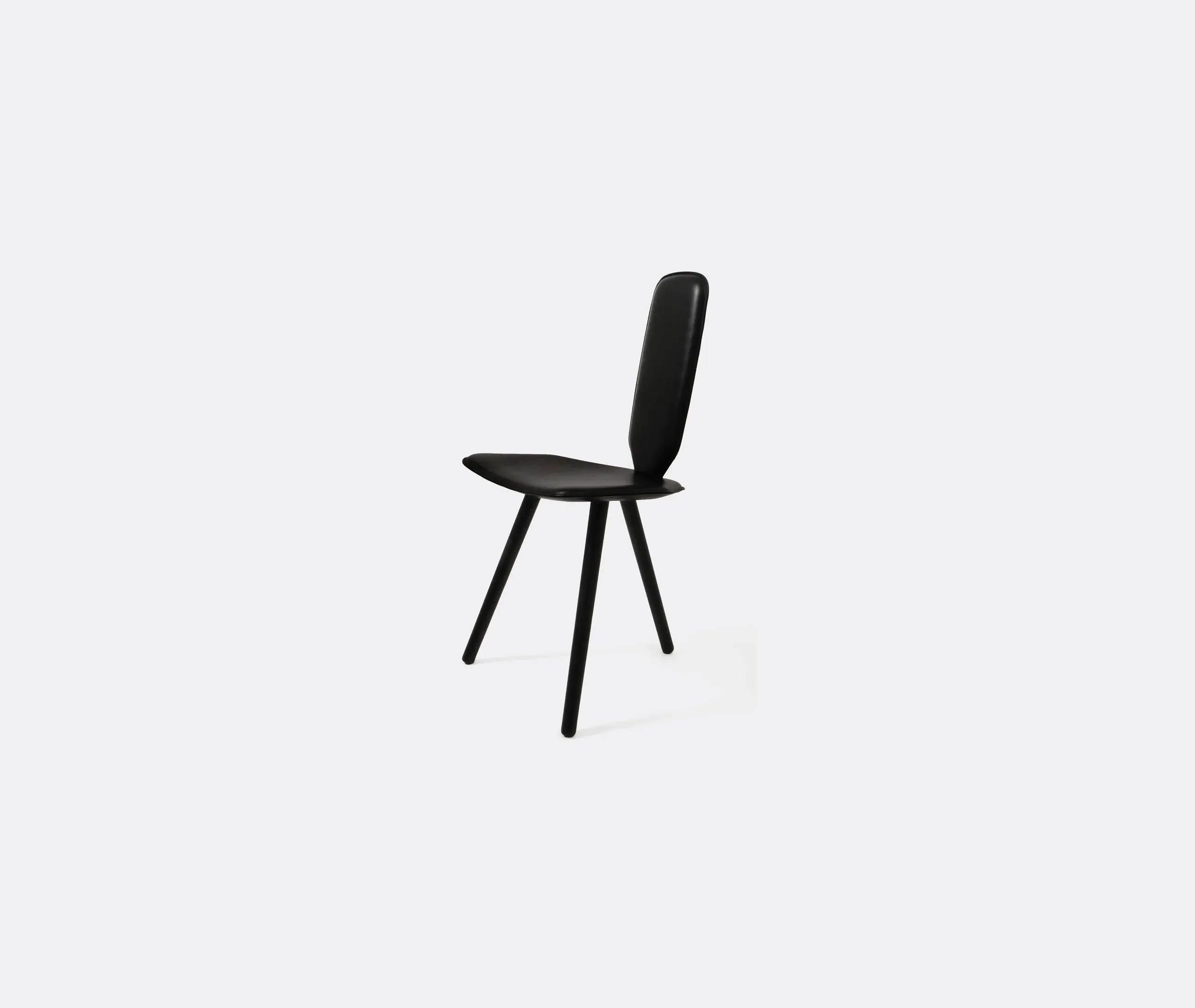 3-Leg High Chair with Cushion - Black, Beech Wood image