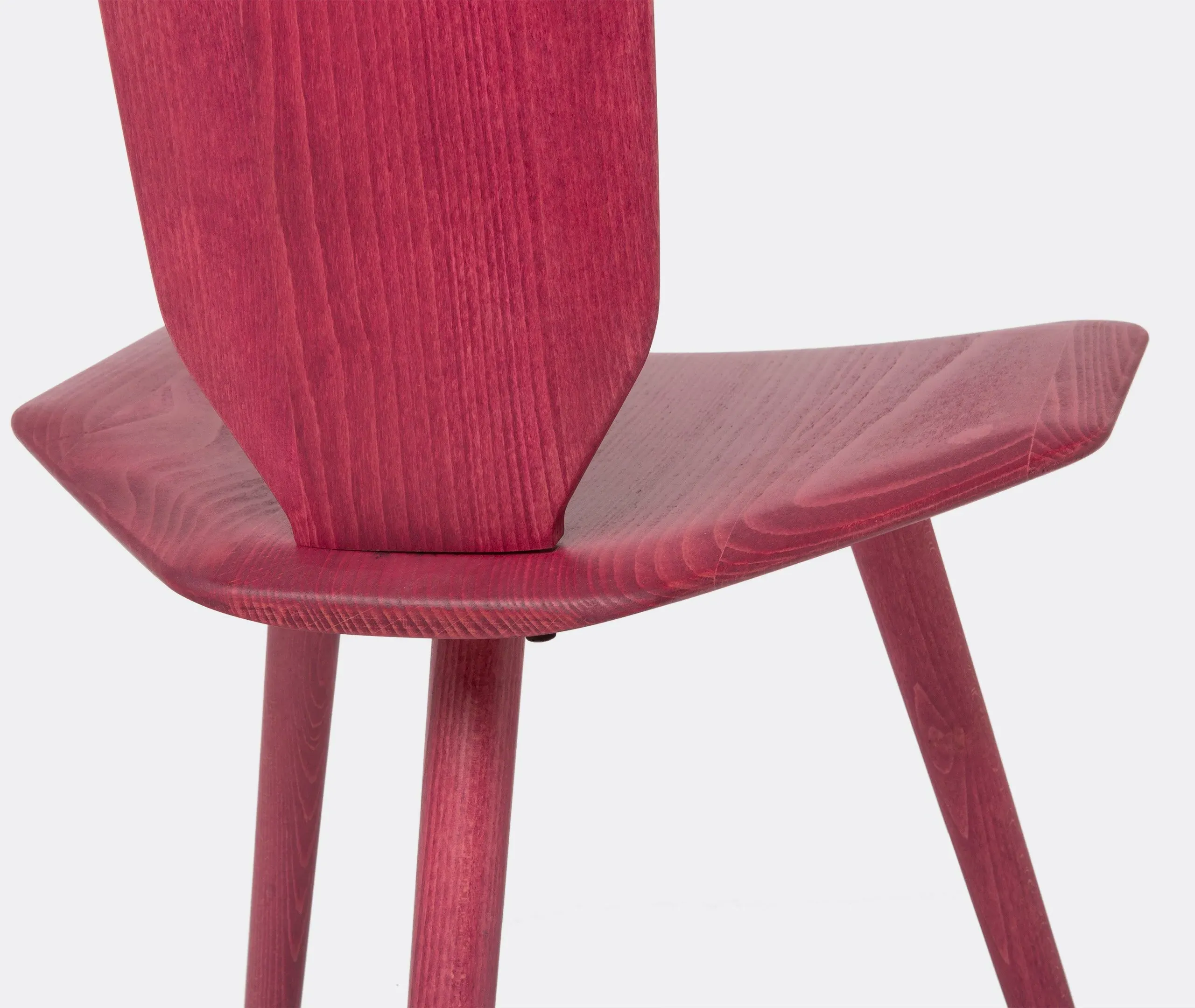 3-Leg High Chair with Cushion - Raspberry, Beech