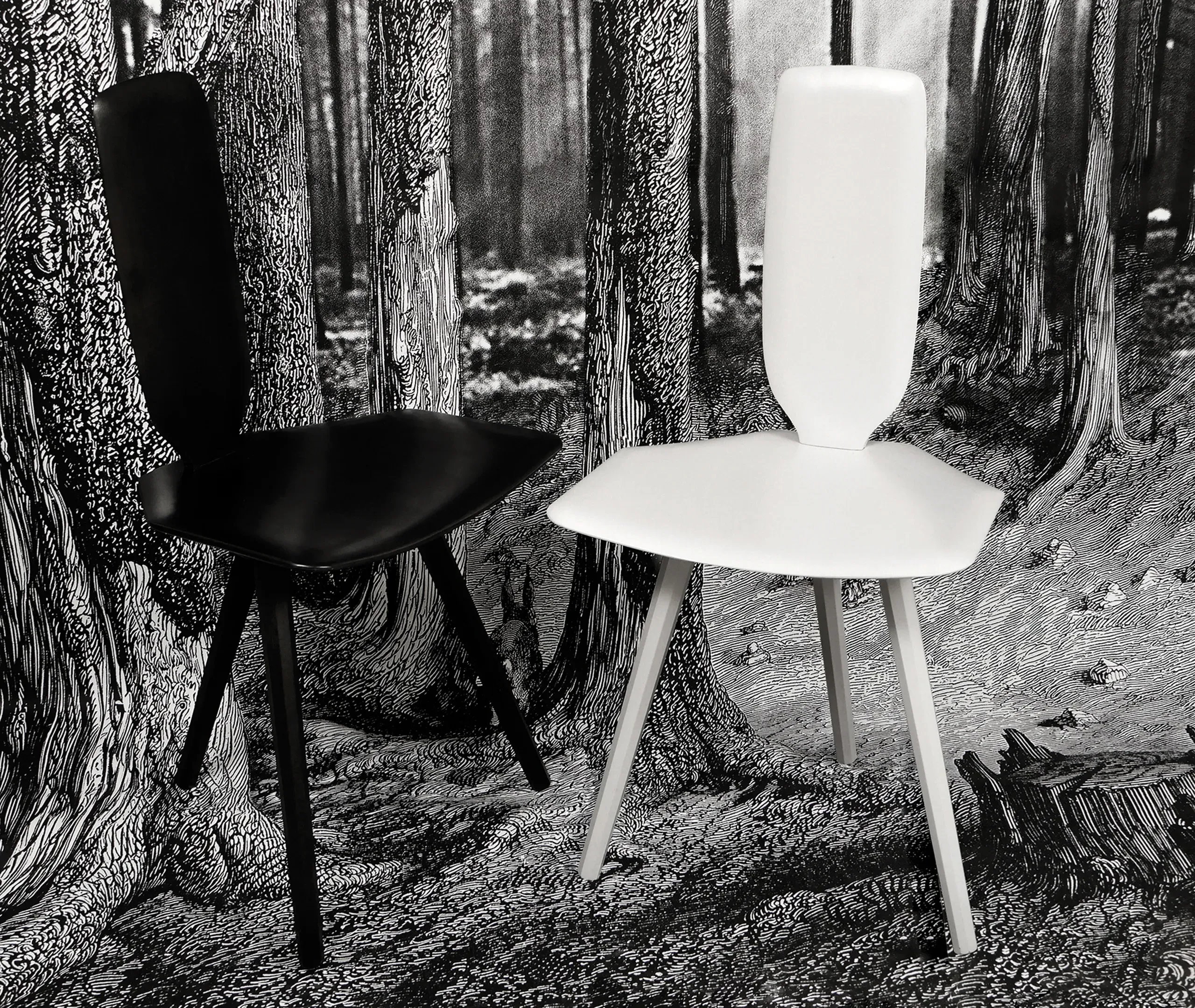 Bavaresk High Chair - Black, Beech Wood