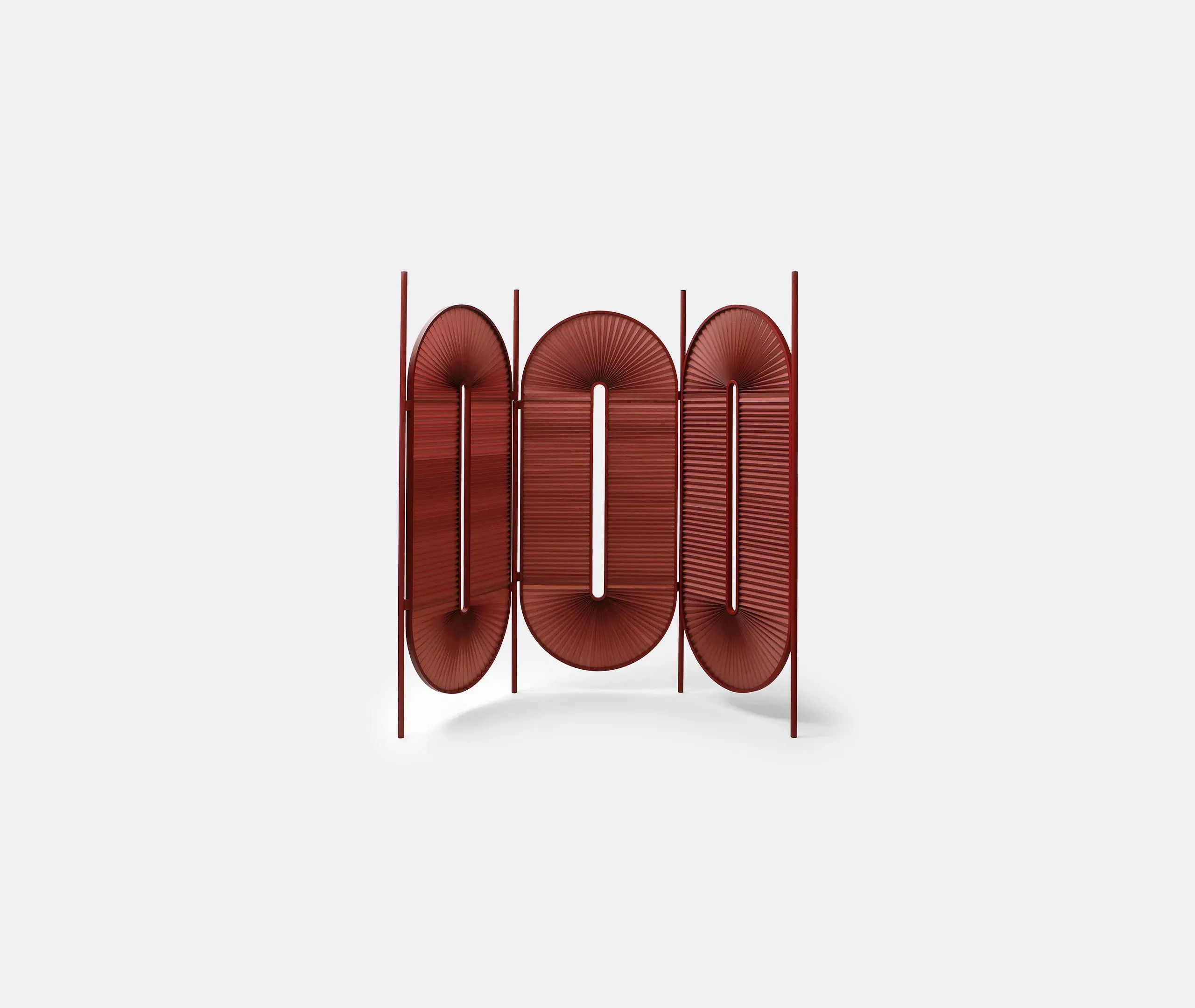 Folding Room Divider Screen - Bordeaux, Steel image