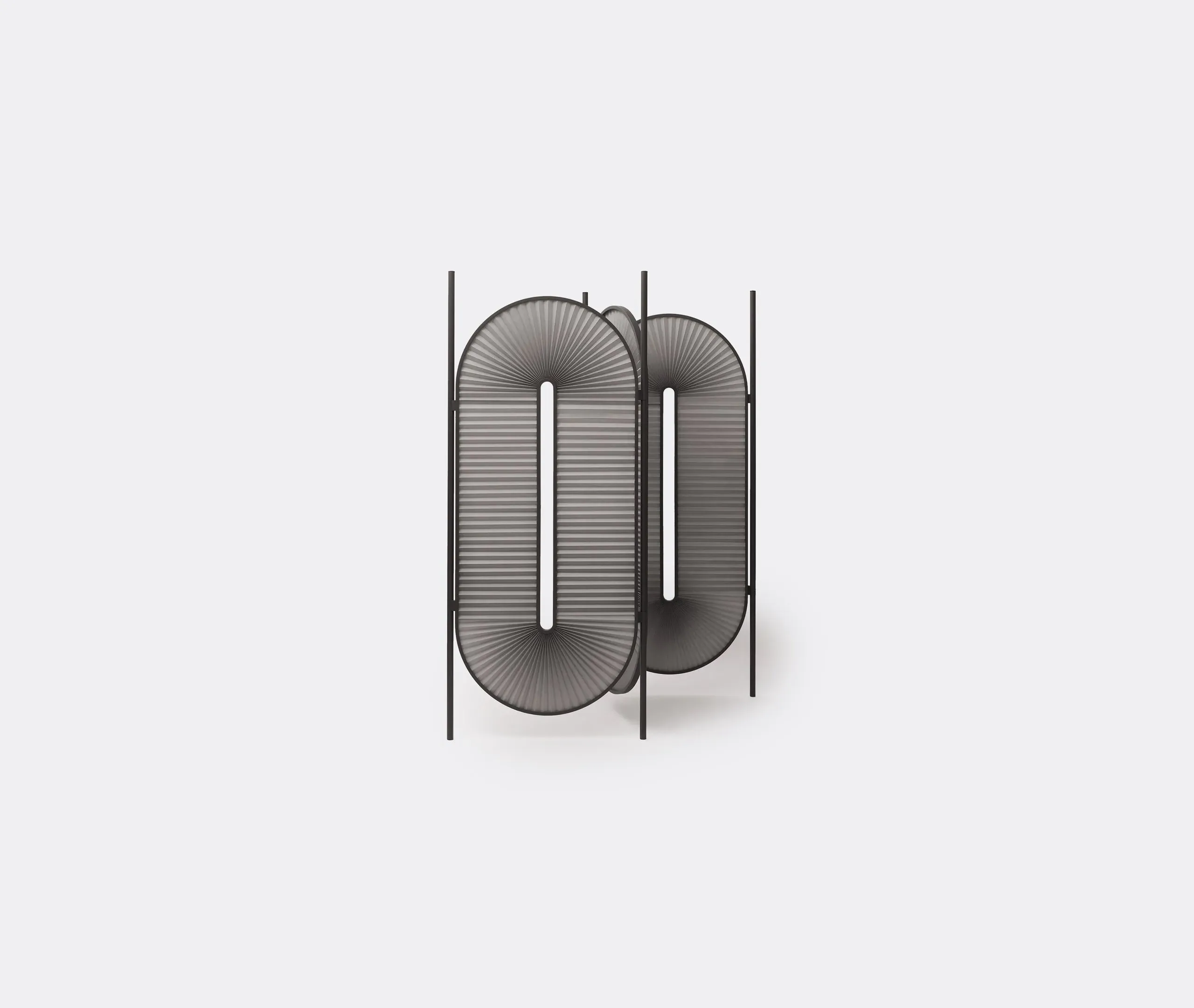 Folding Room Divider Screen - Grey, Steel
