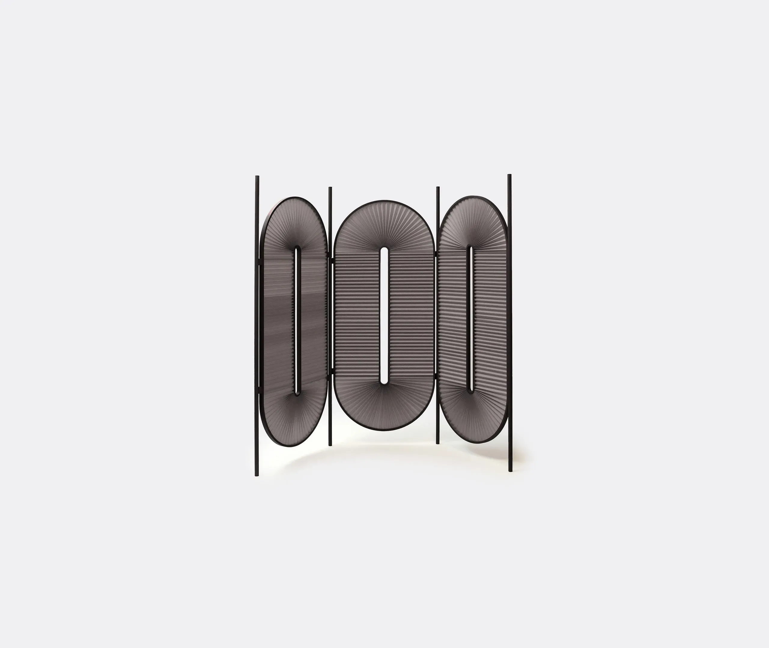 Folding Room Divider Screen - Grey, Steel