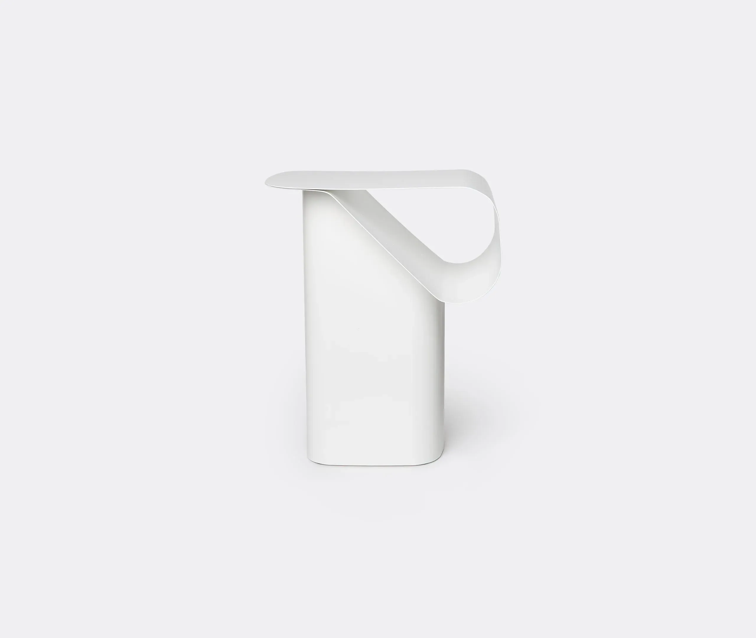 Revue Side Table - White, Steel