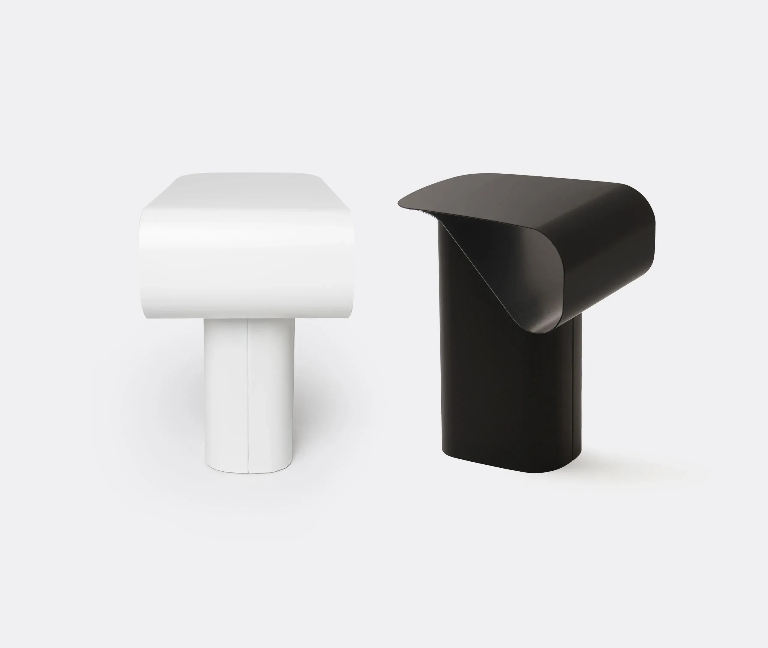 Revue Side Table - White, Steel