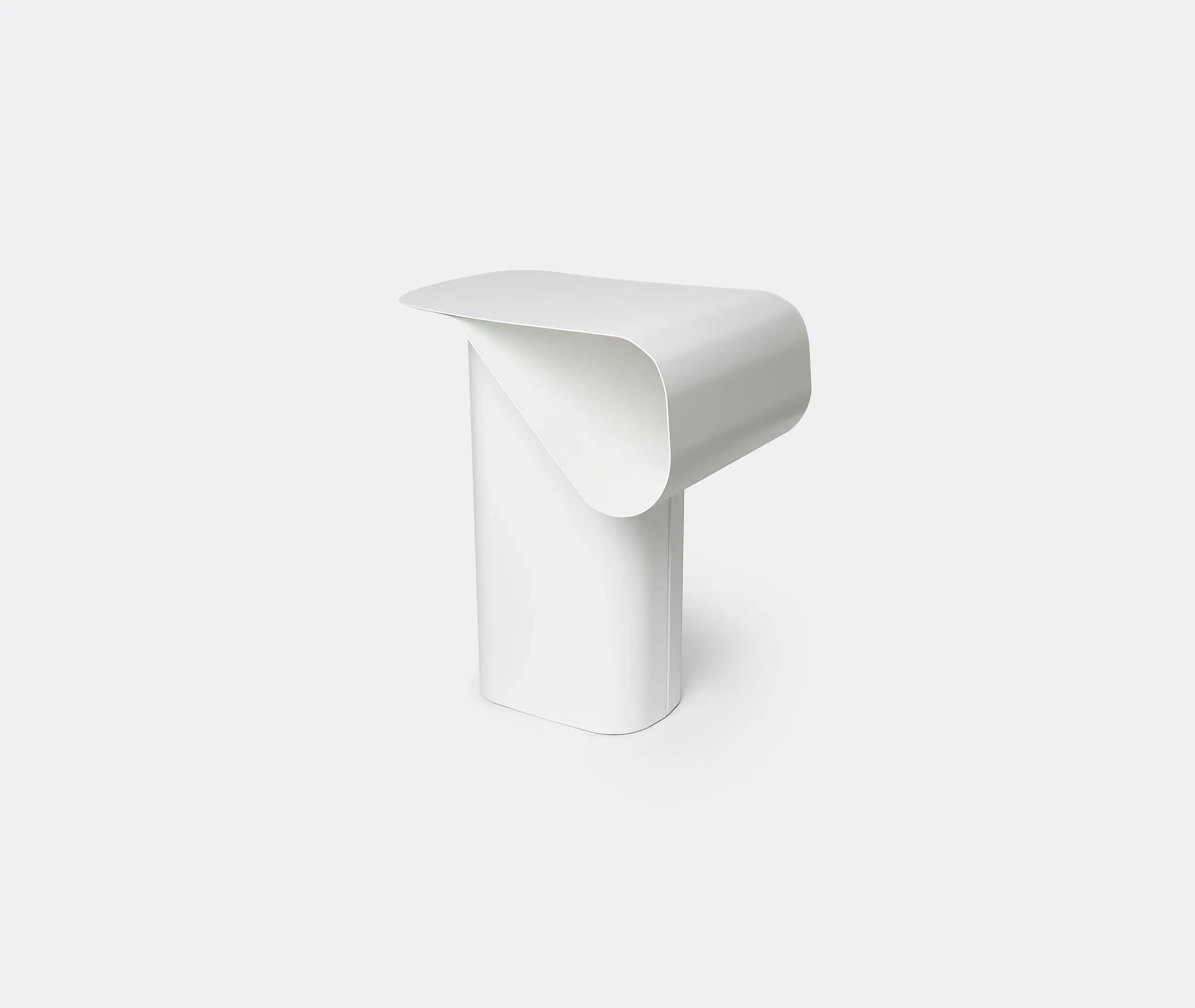 Revue Side Table - White, Steel