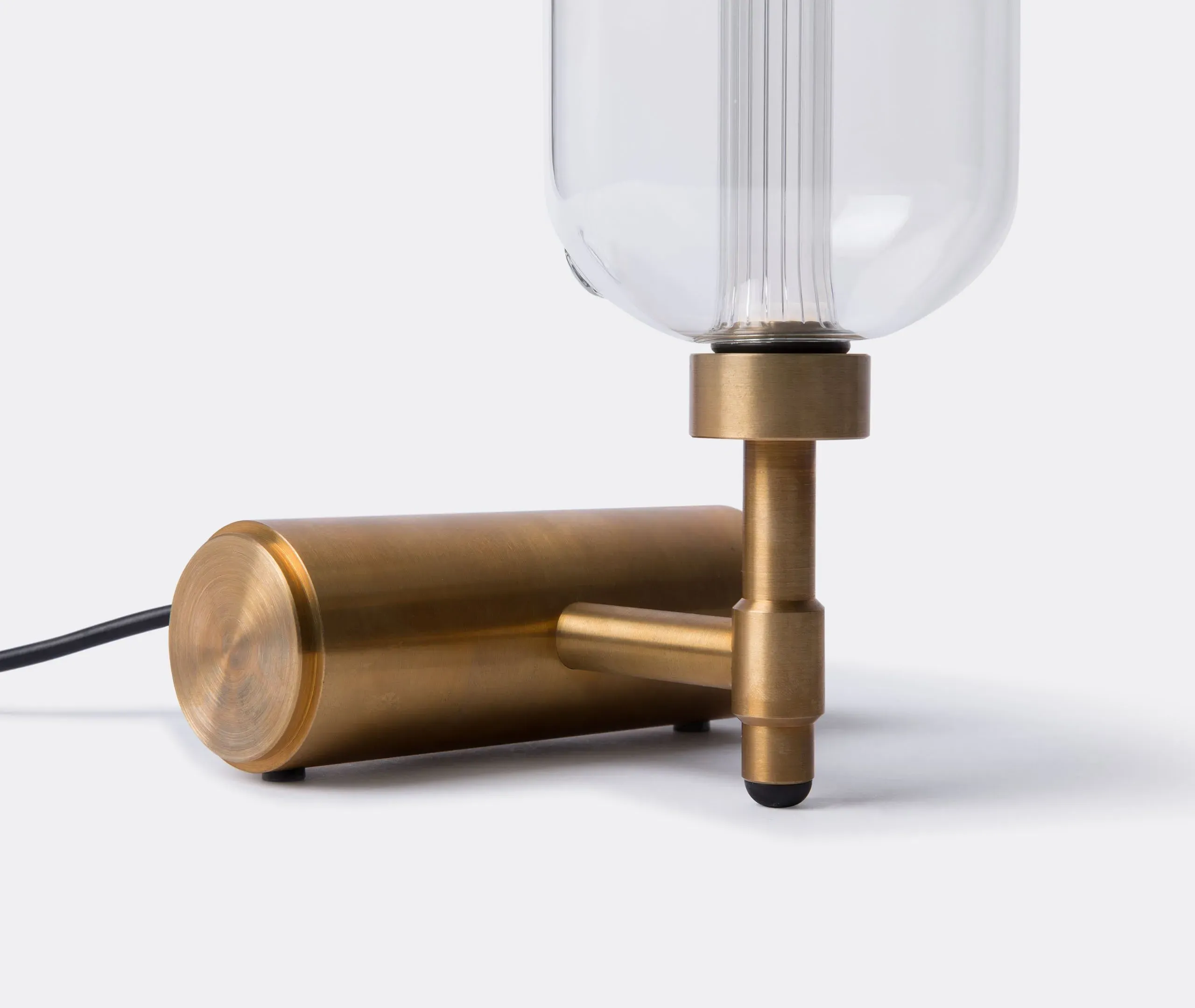 Table Lamp with Glass Cylinders - Brass