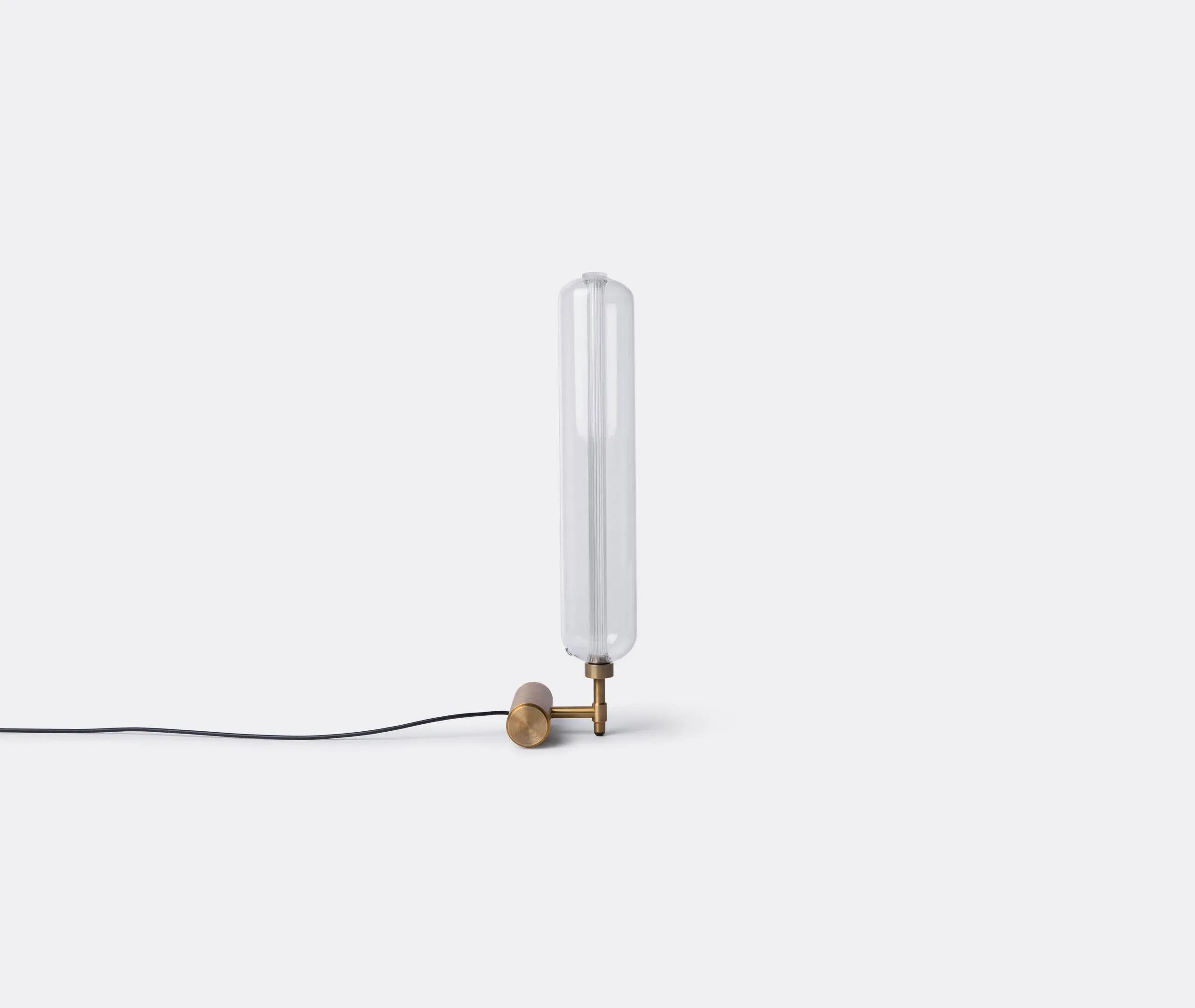 Table Lamp with Glass Cylinders - Brass image