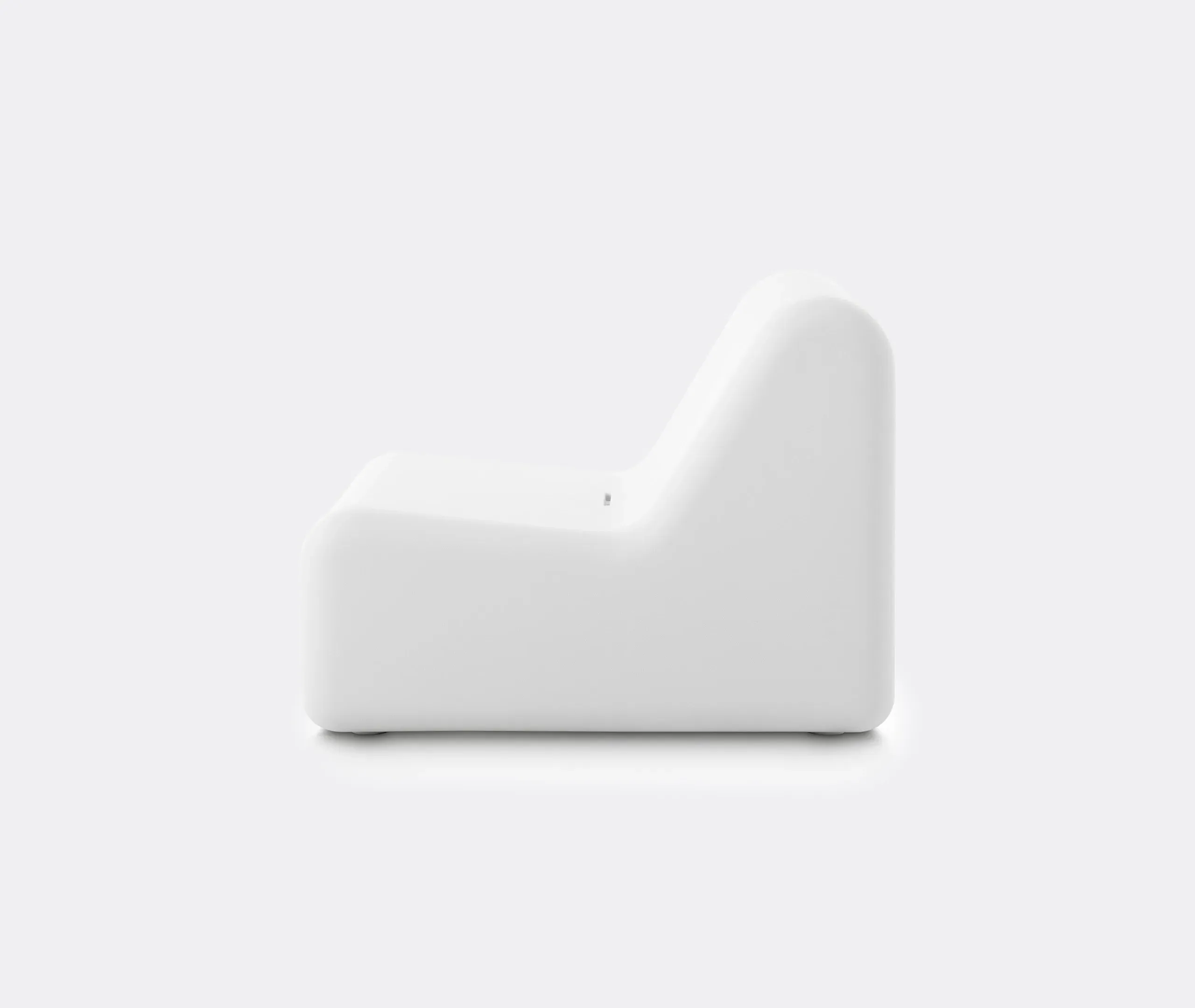 Armchair with Curved Design - White, Polyethylene