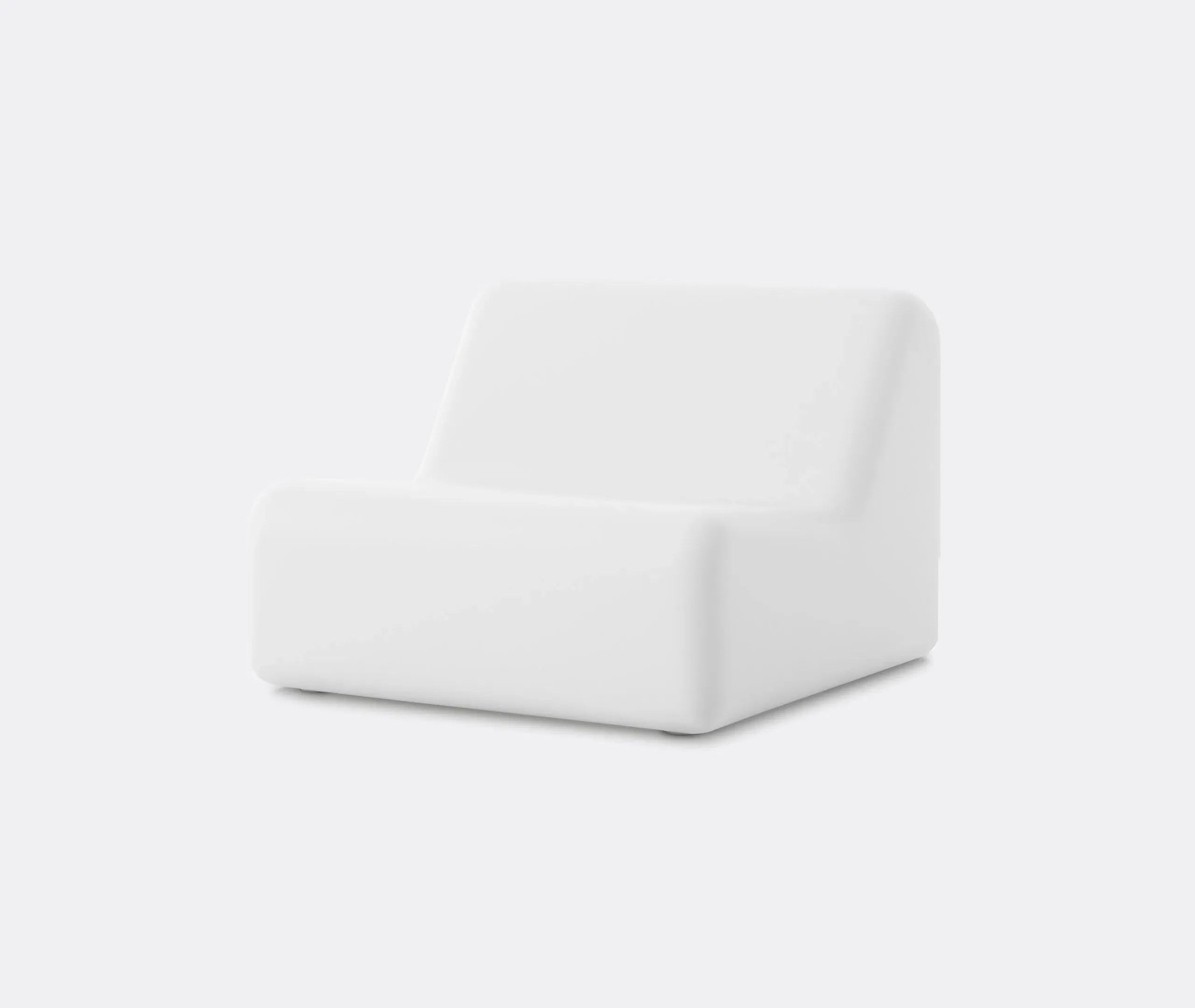 Armchair with Curved Design - White, Polyethylene image
