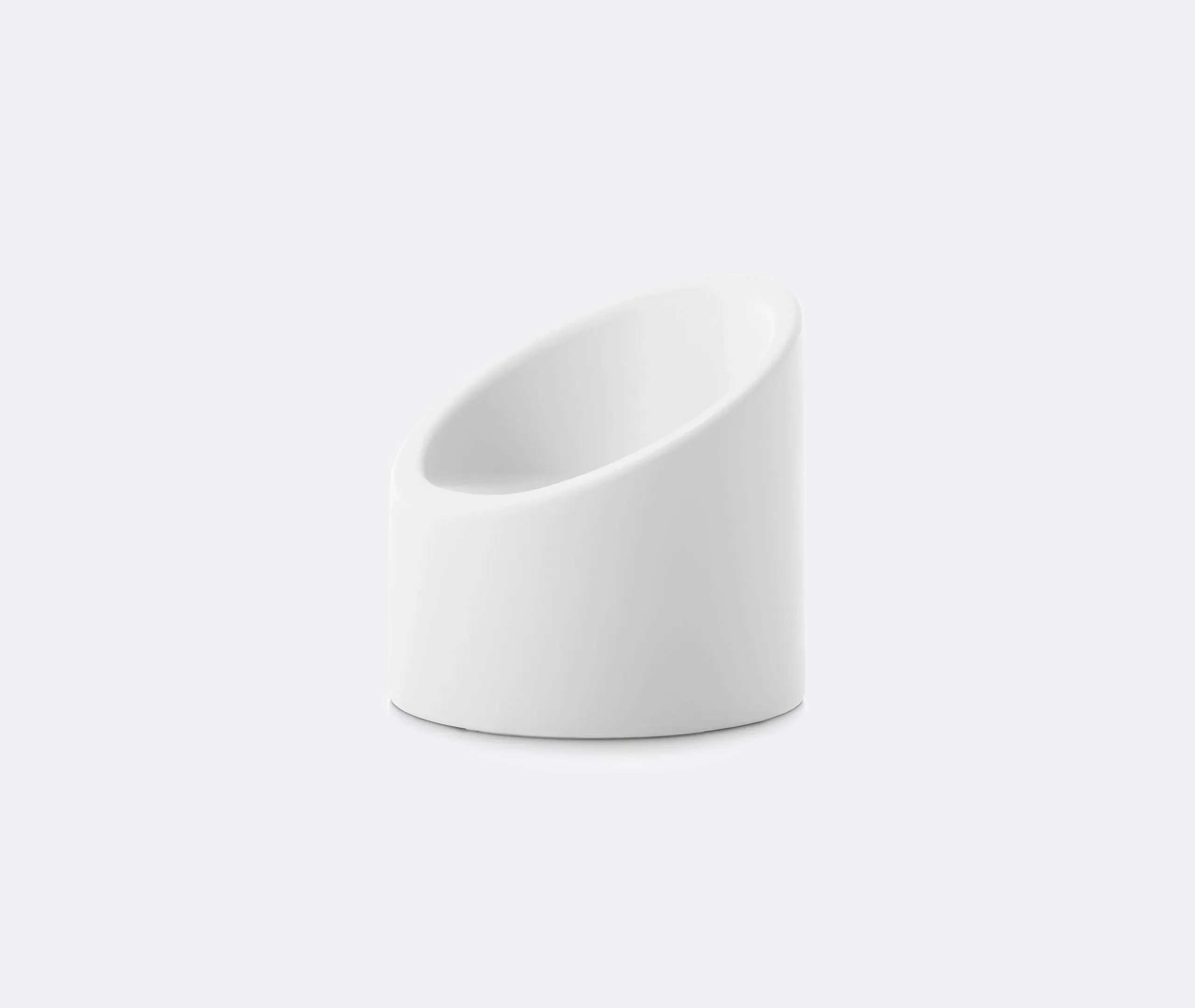Armchair with Curved Design - White image