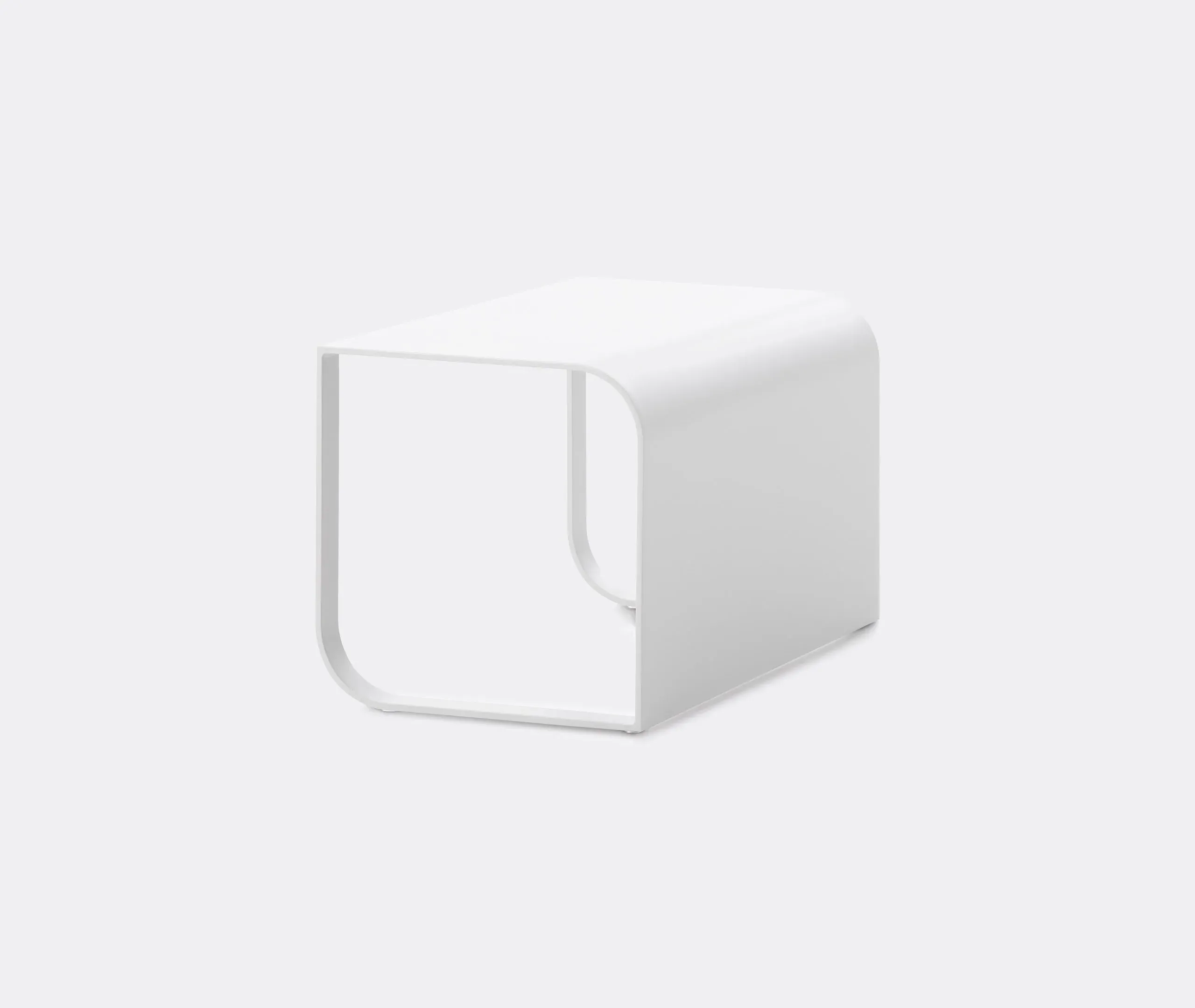 Console Table with Extended Top - White, Aluminium image