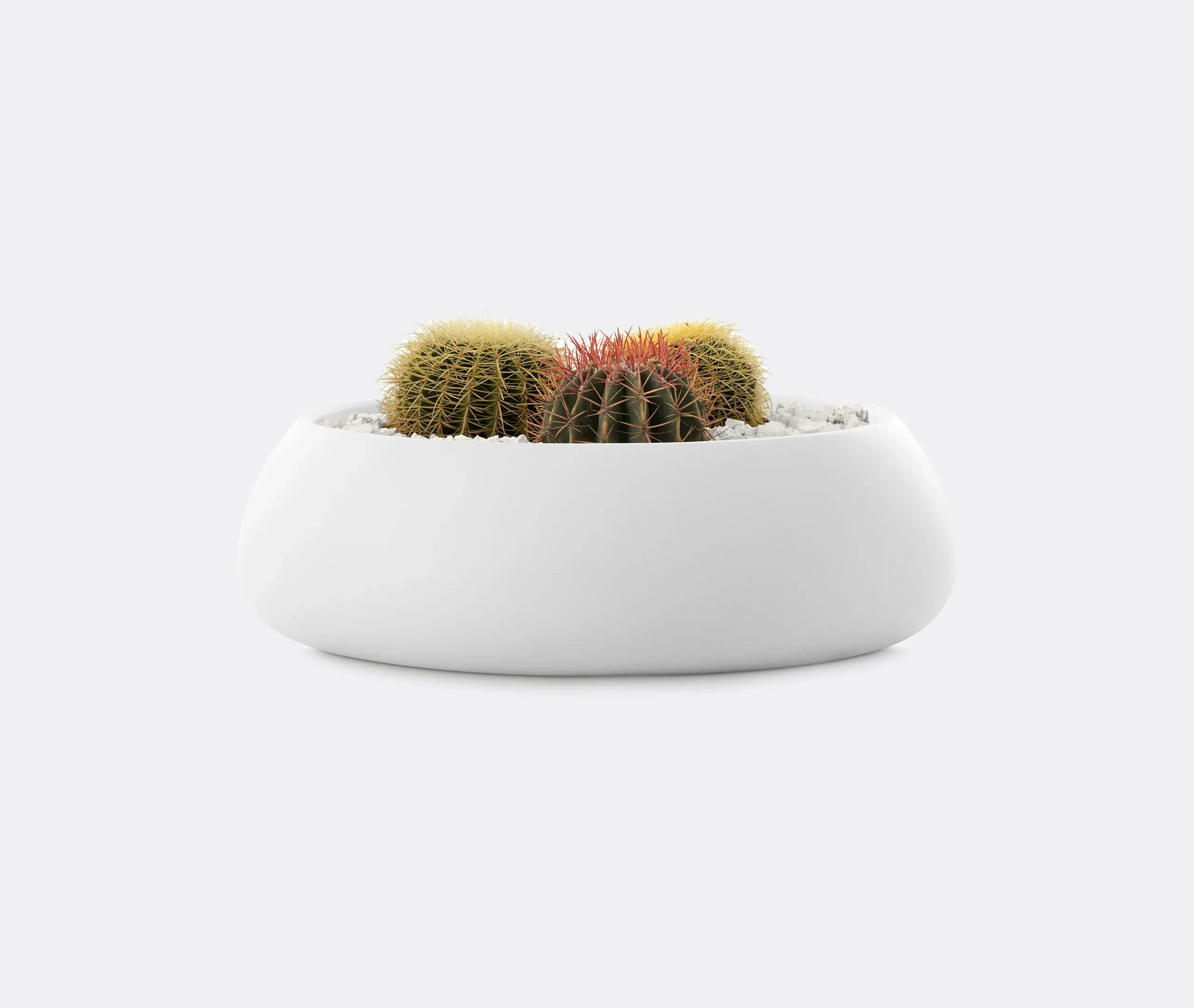 Gobi 4 Planter - White, Polyethylene