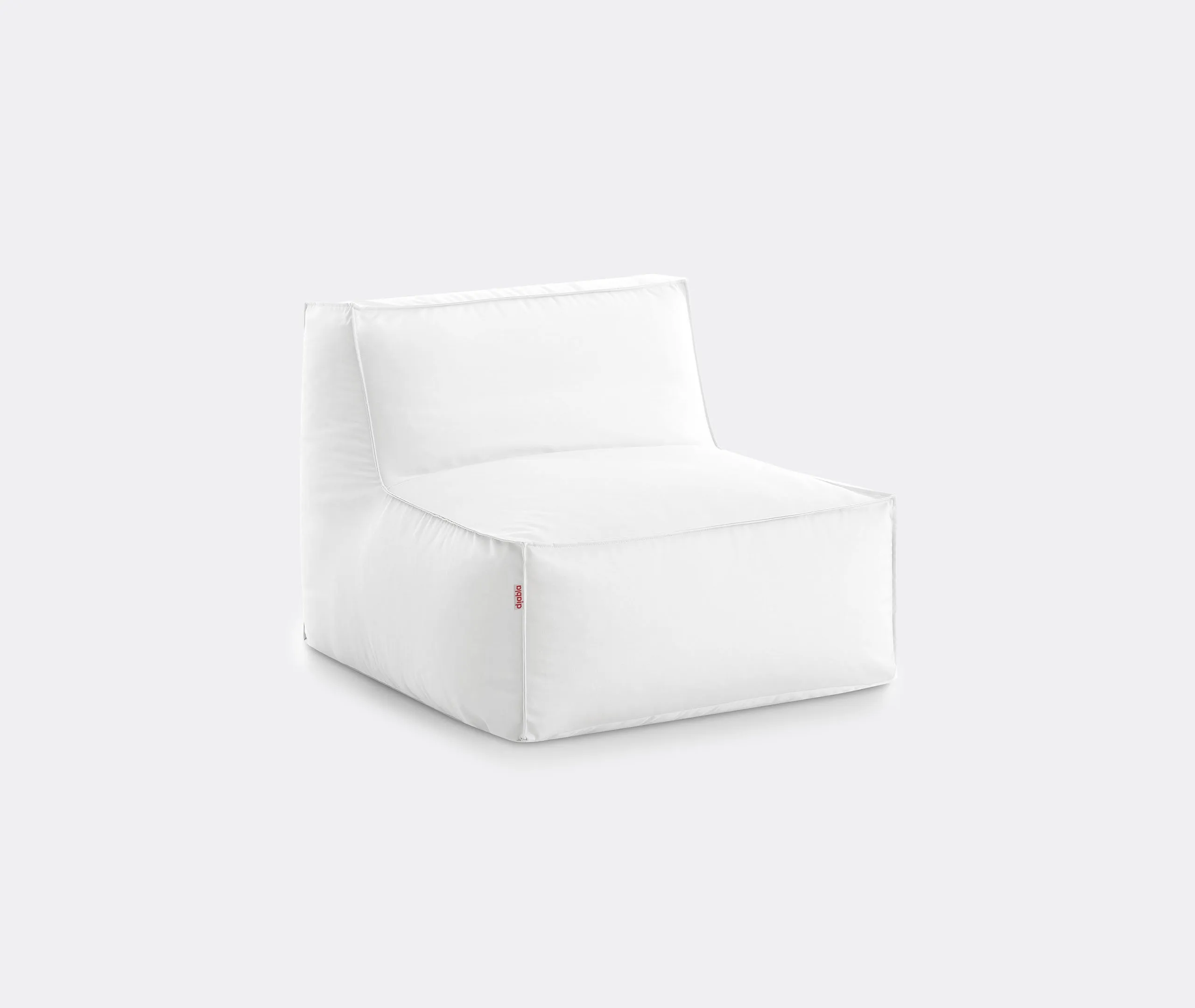 Lounge Chair with Bead Filling - White, Fabric image