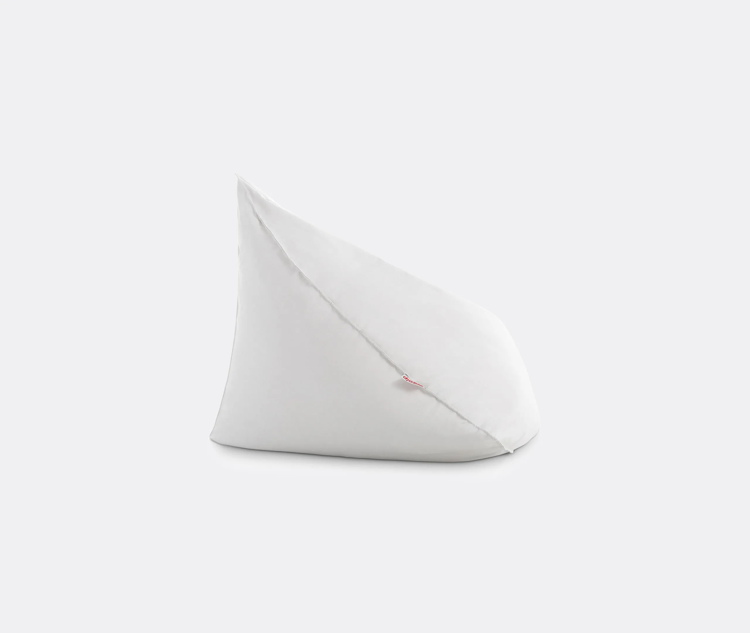 Mini Pouf with Beads - White, Fabric
