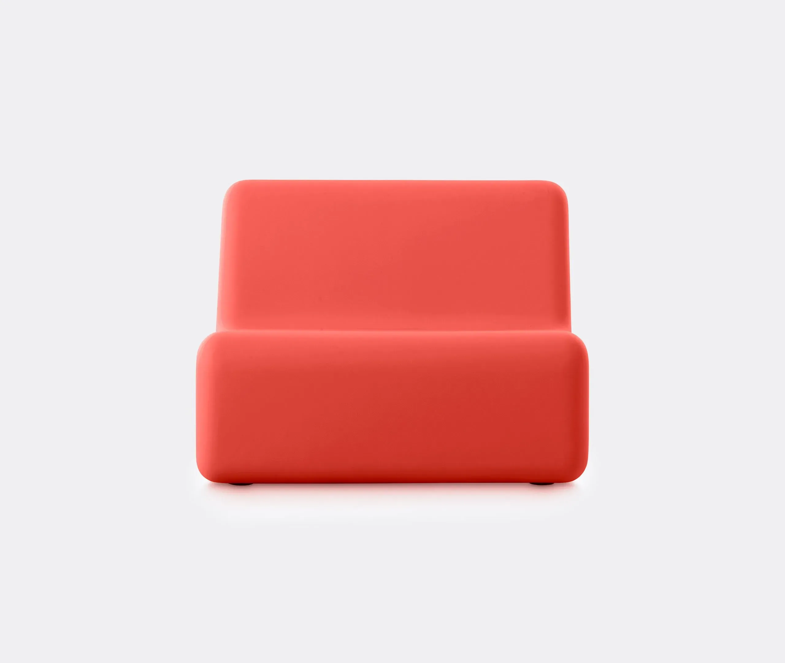 Outdoor Armchair with Curves - Red, Polyethylene
