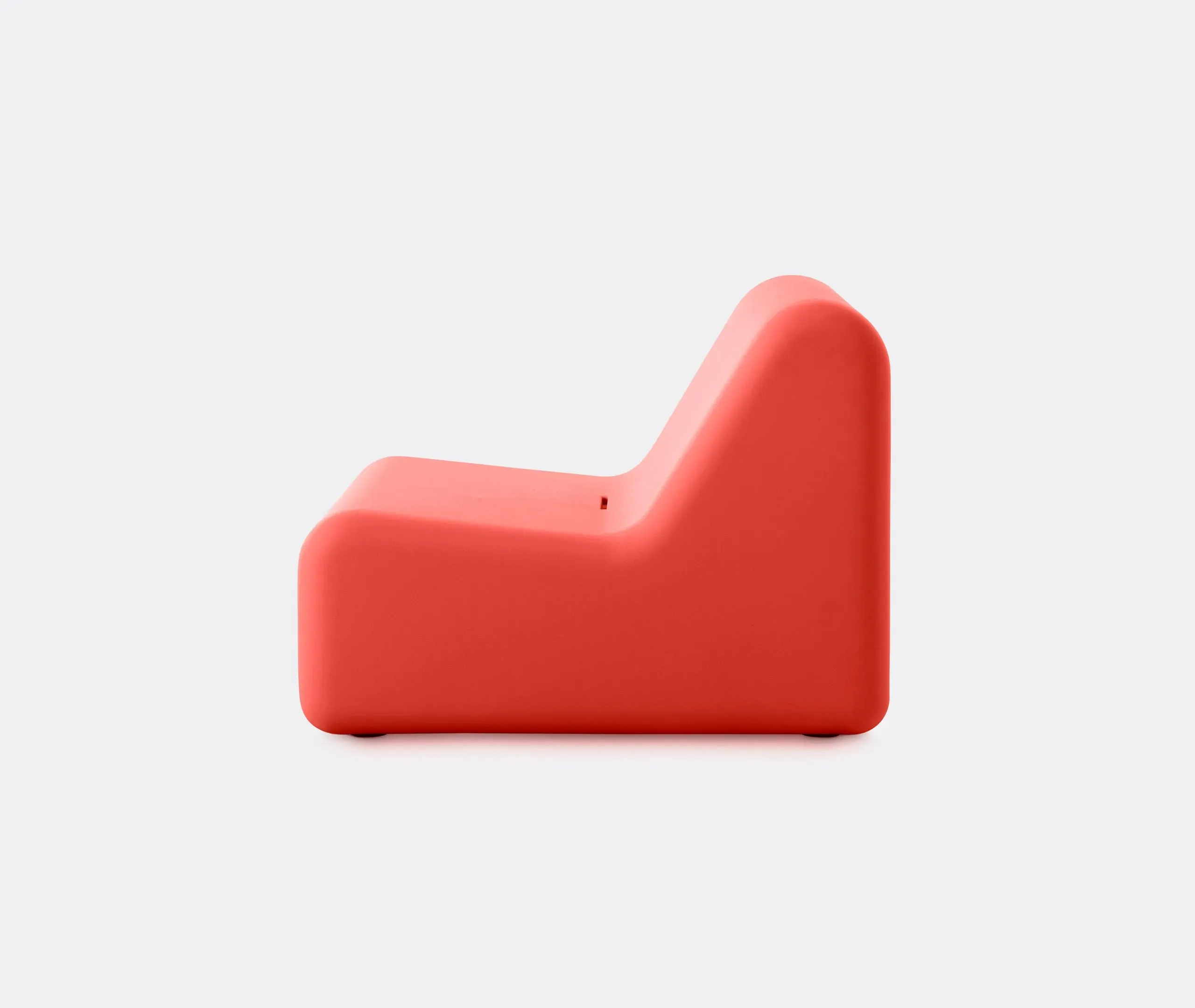 Outdoor Armchair with Curves - Red, Polyethylene
