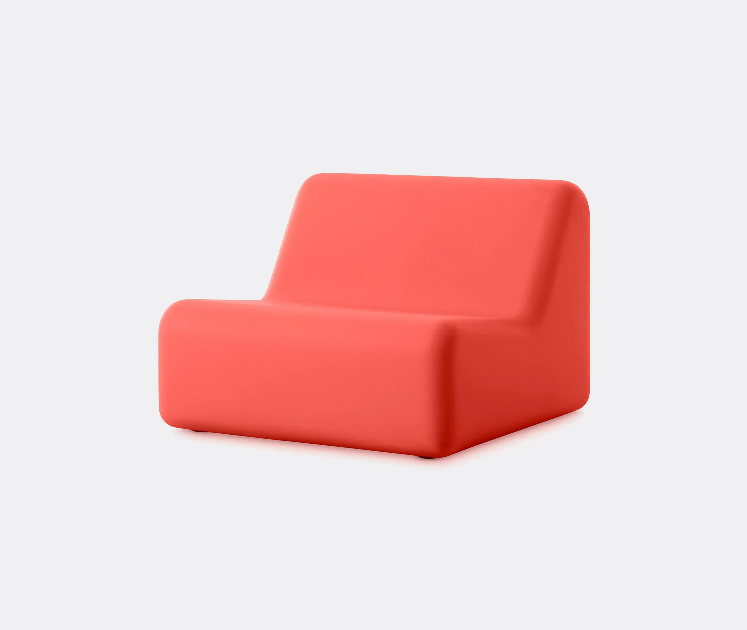 Outdoor Armchair with Curves - Red, Polyethylene