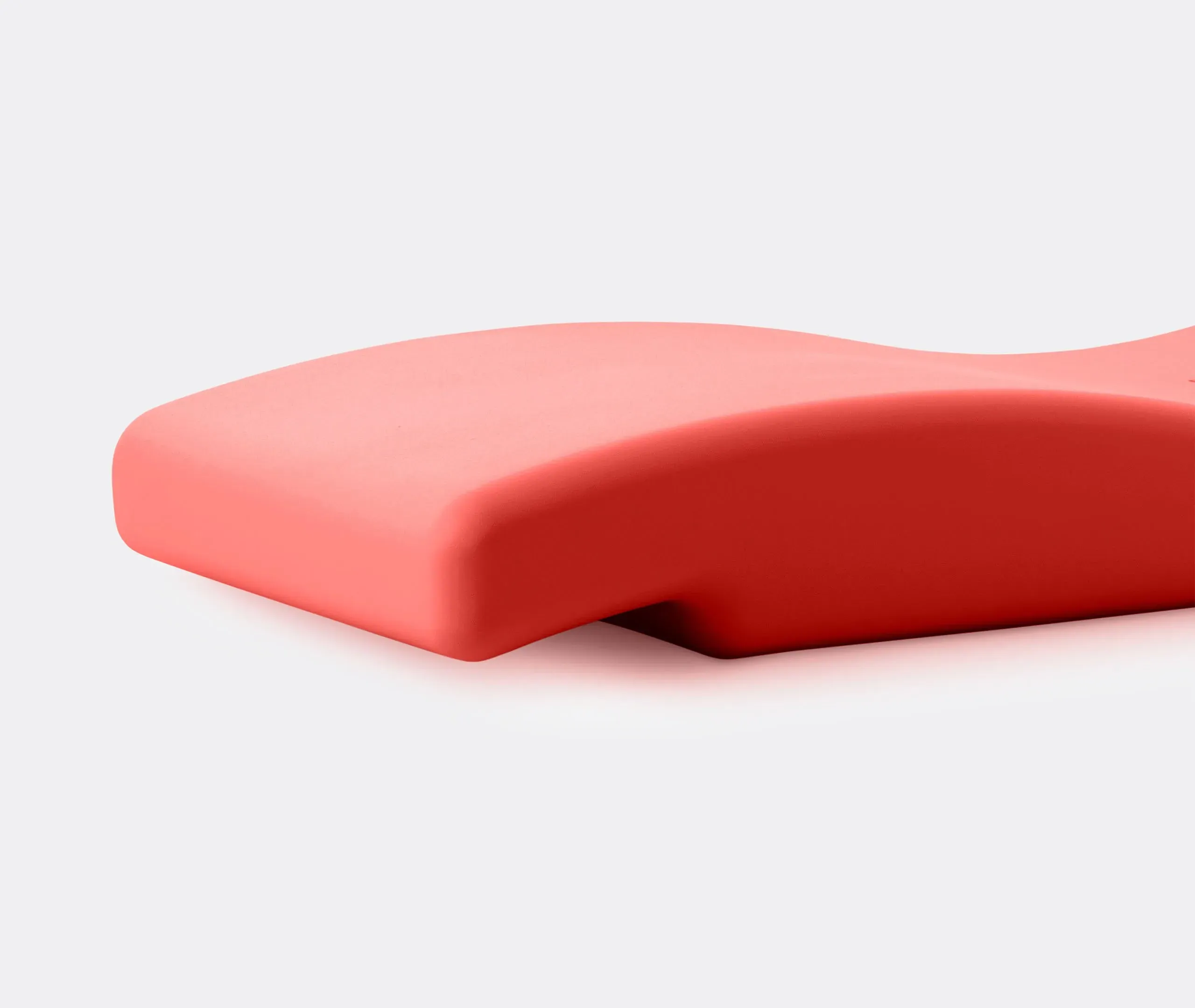 Outdoor Sunbed with Ergonomic Design - Red