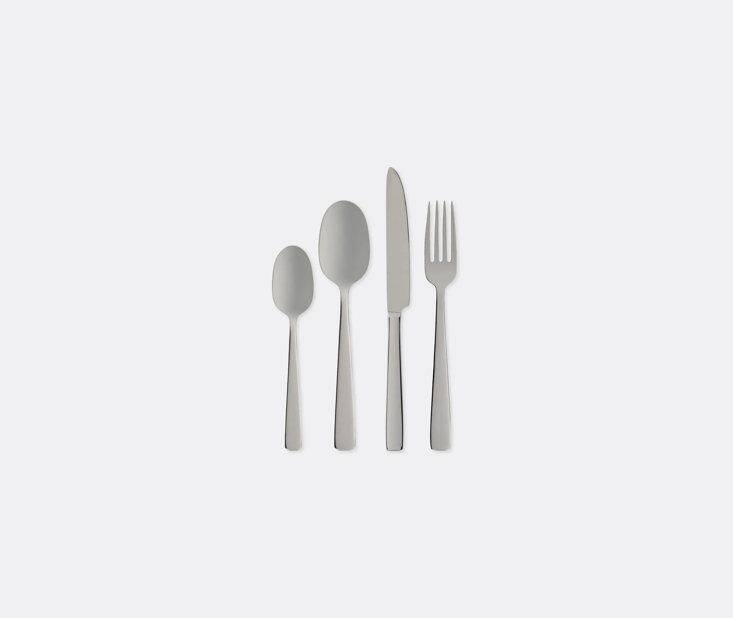 4-Piece Flatware Set - Silver, Stainless Steel image
