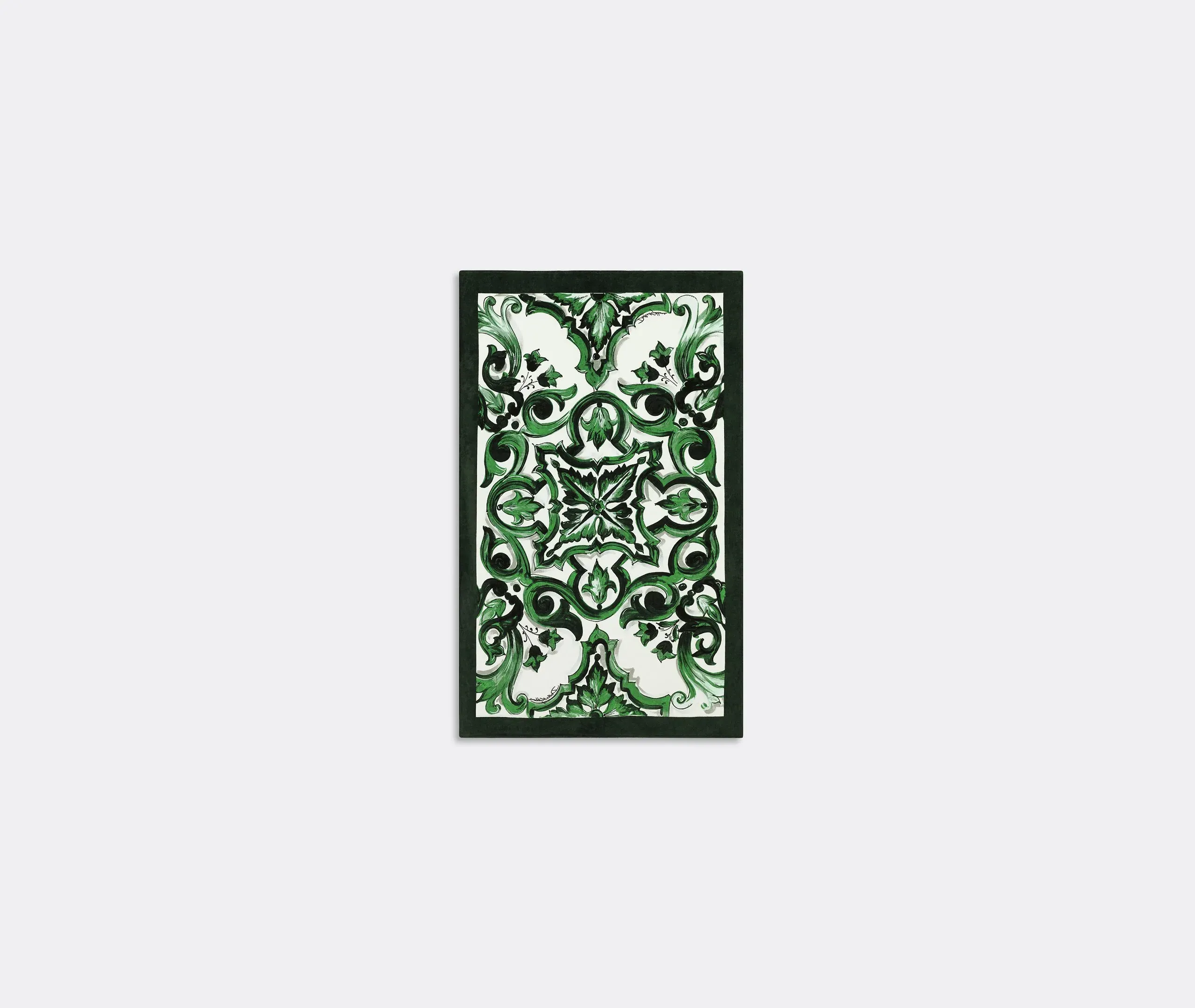 Beach Towel with Maiolica Print - Green image