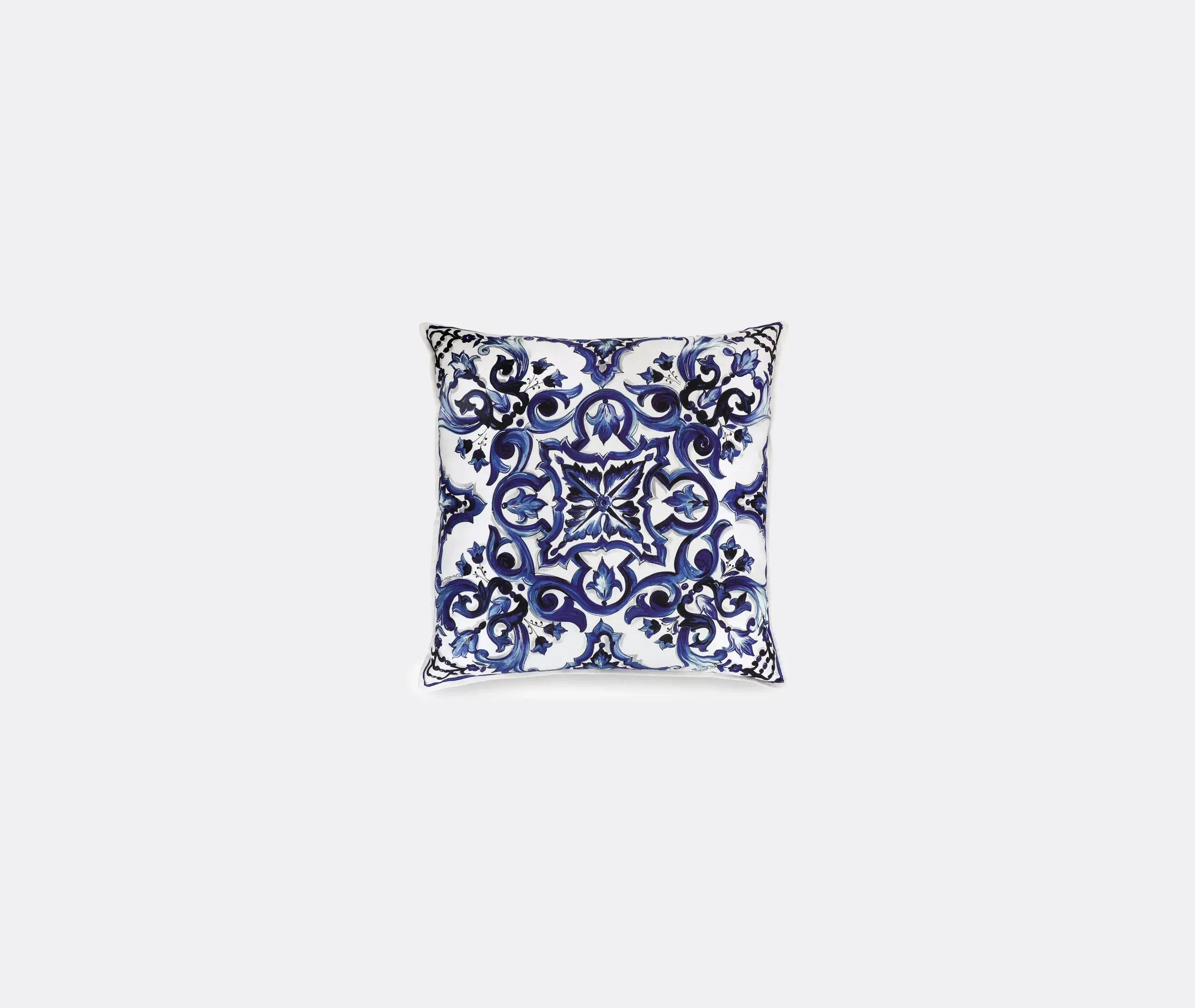Blu Mediterraneo Medium Canvas Cushion - Blue