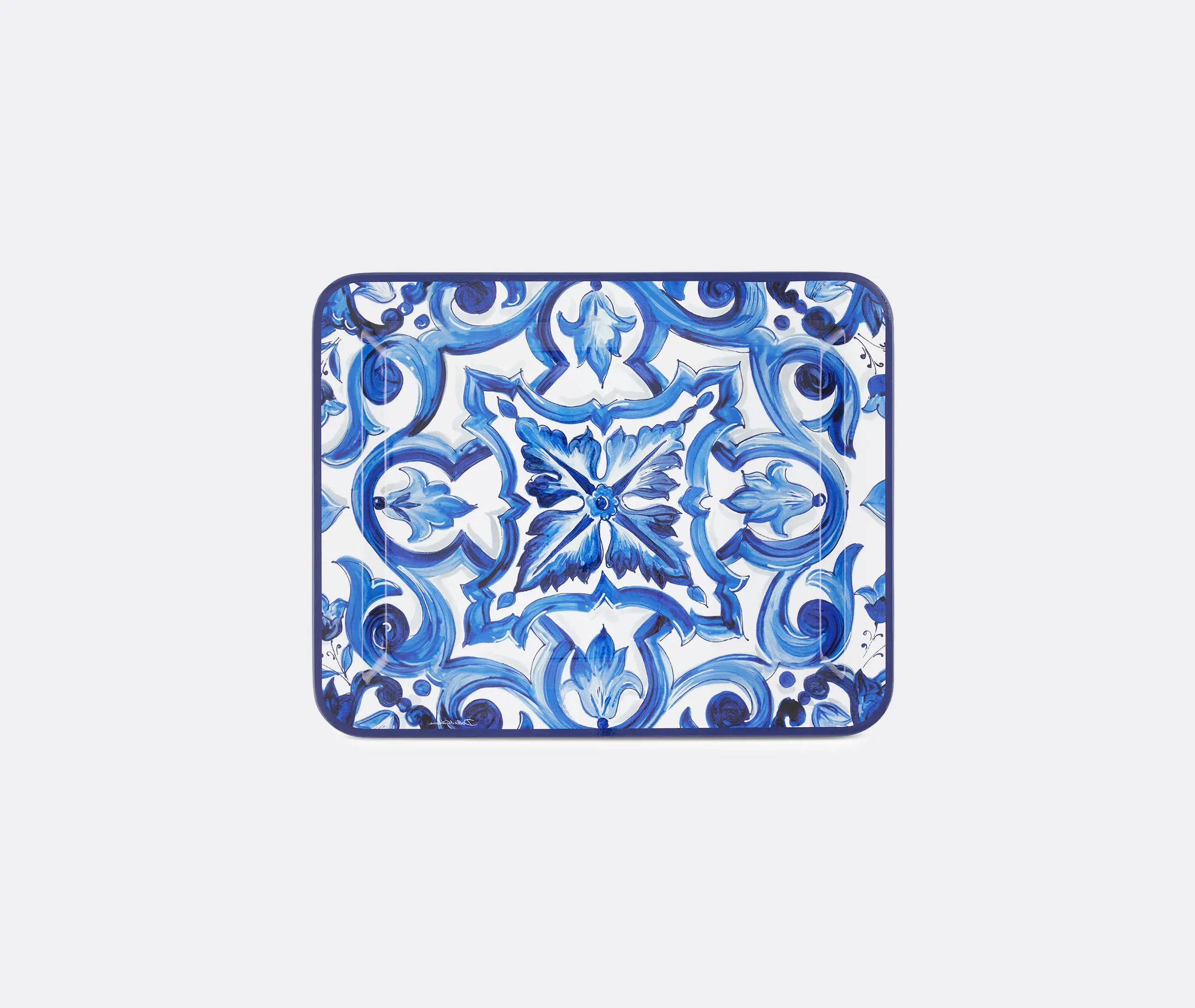 Blu Mediterraneo Rectangular Wooden Tray - Blue product
