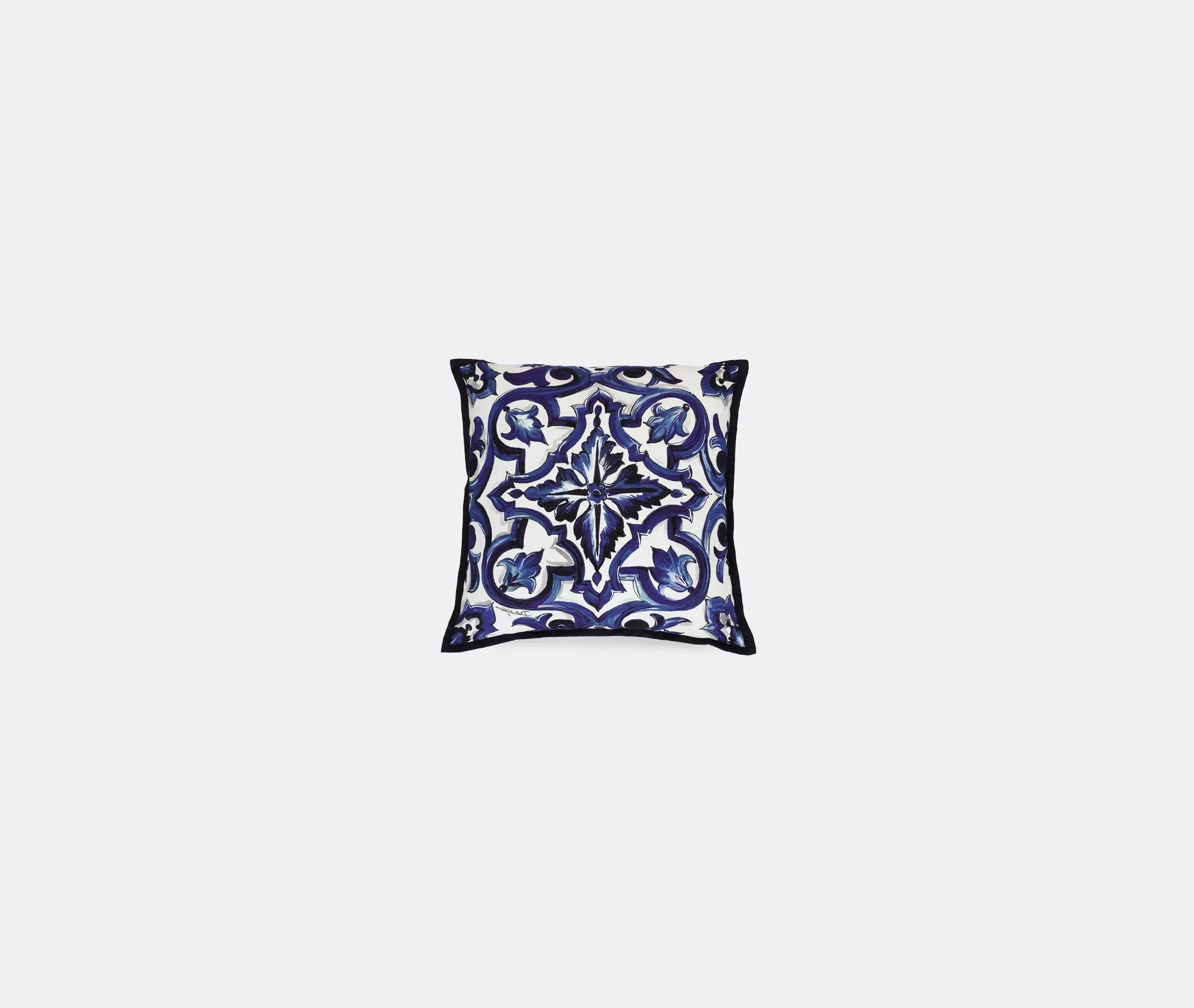 Blu Mediterraneo Small Canvas Cushion - Blue