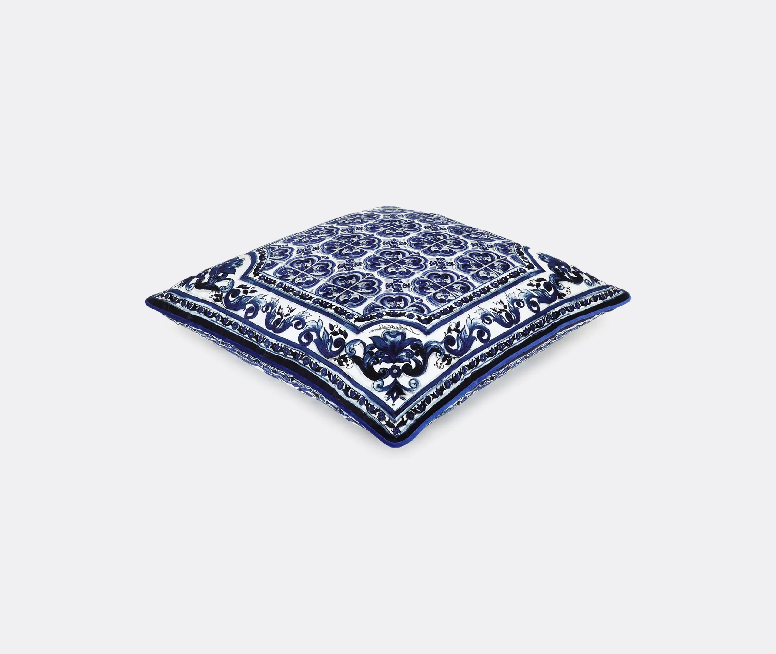 Blu Mediterraneo Velvet Cushion - Multicolor