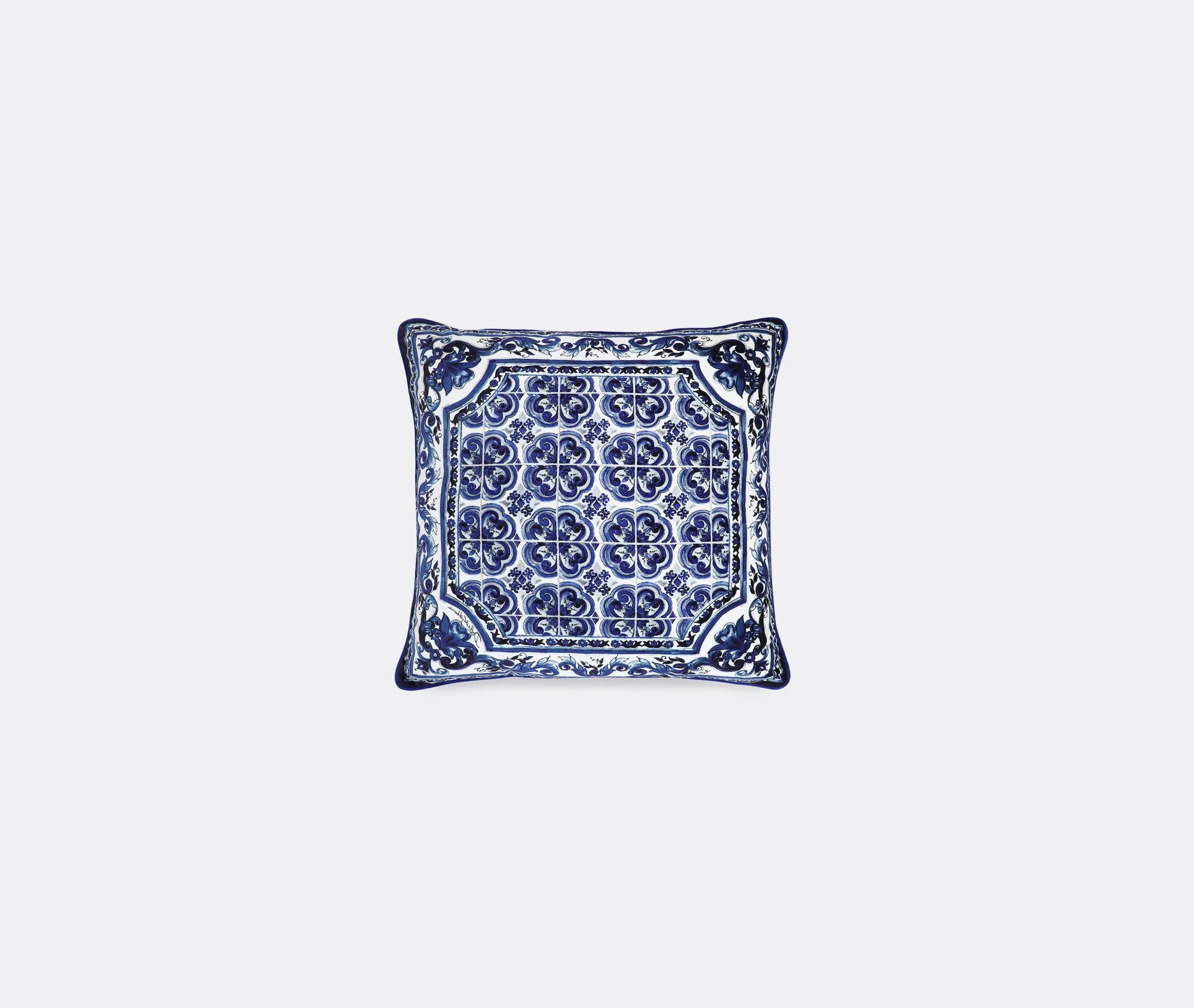 Blu Mediterraneo Velvet Cushion - Multicolor