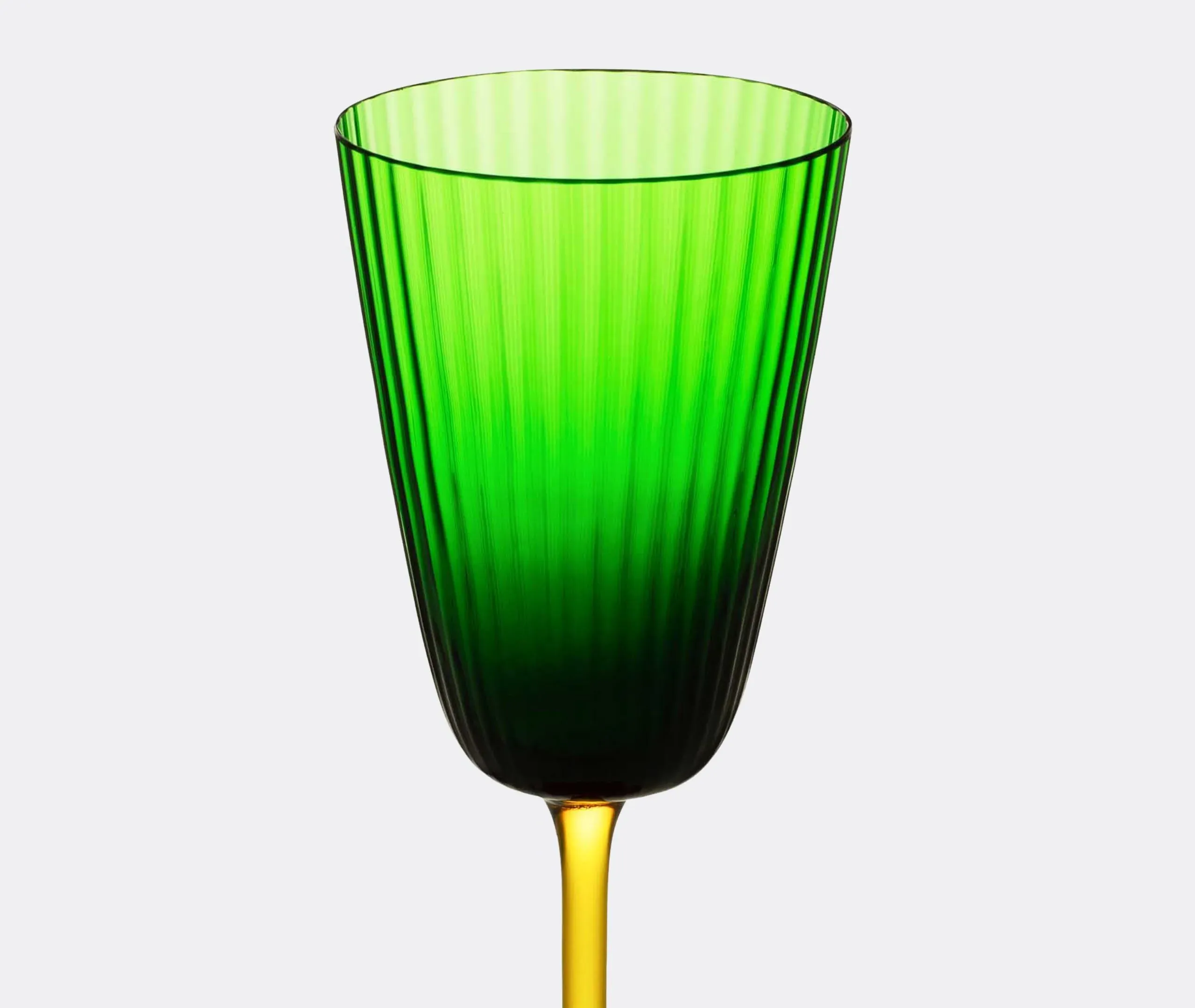 Carretto Siciliano White Wine Glass - Green, Murano Glass