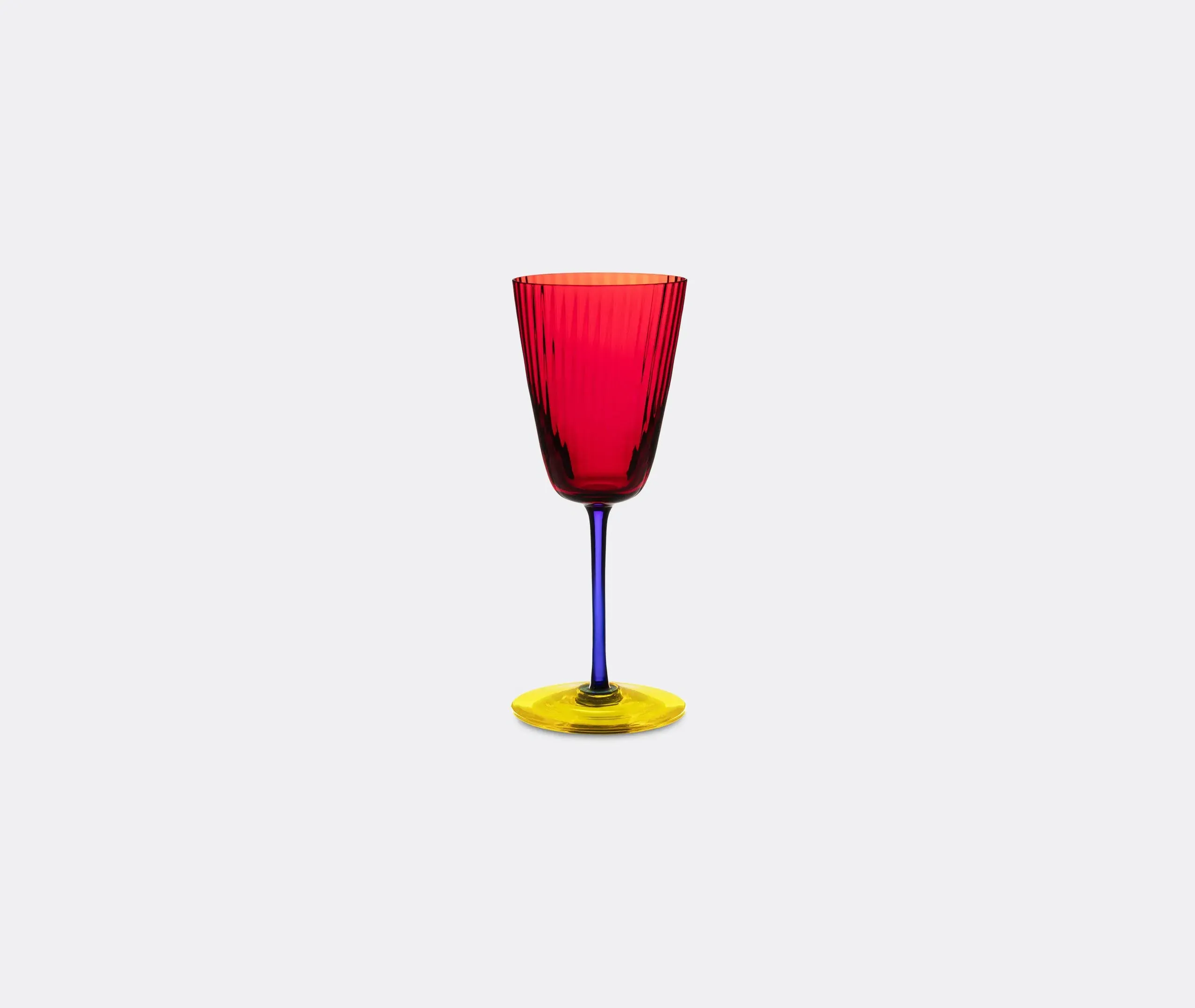 Carretto Siciliano White Wine Glass - Red, Murano Glass