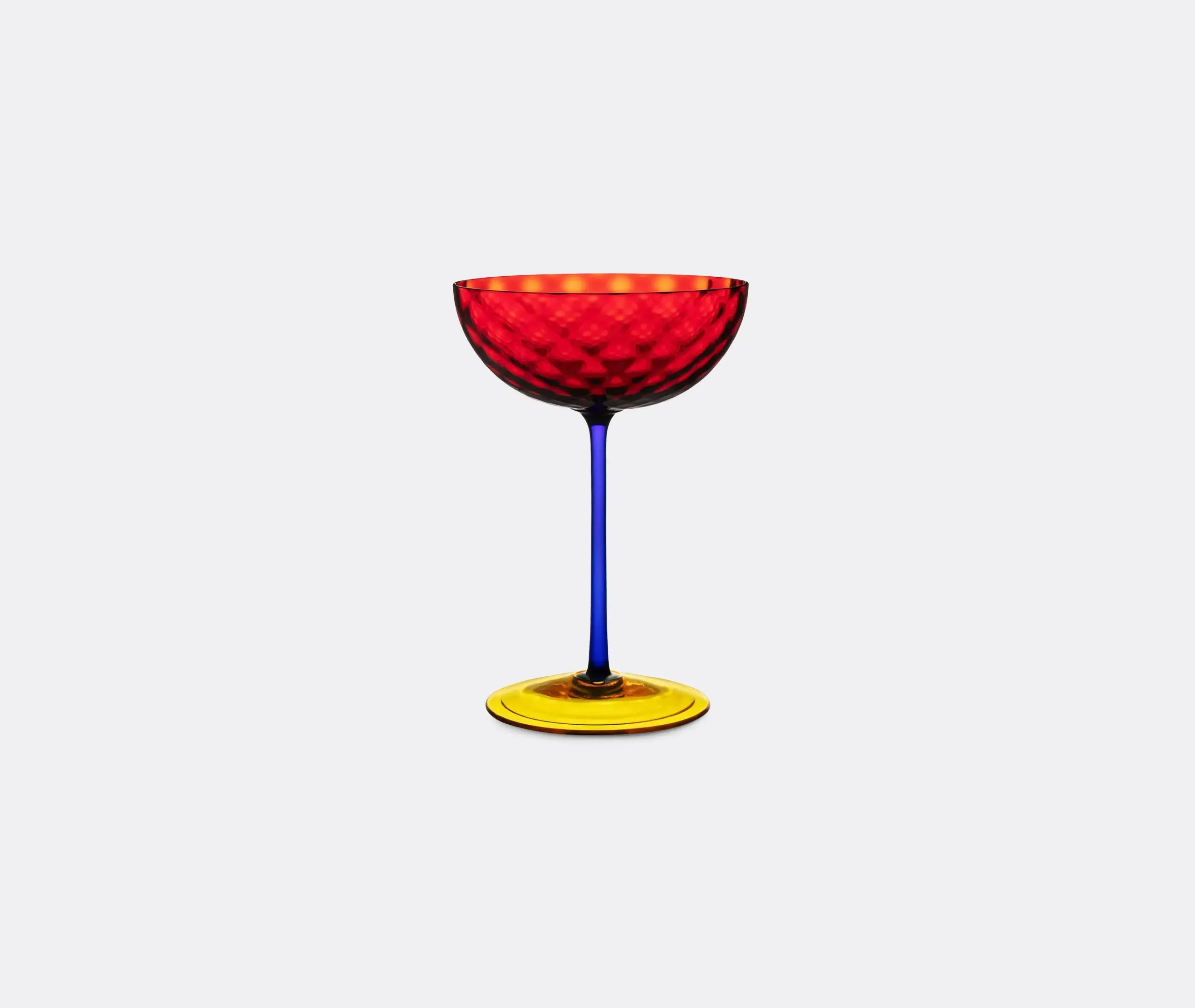Champagne Glass - Red, Murano Glass image