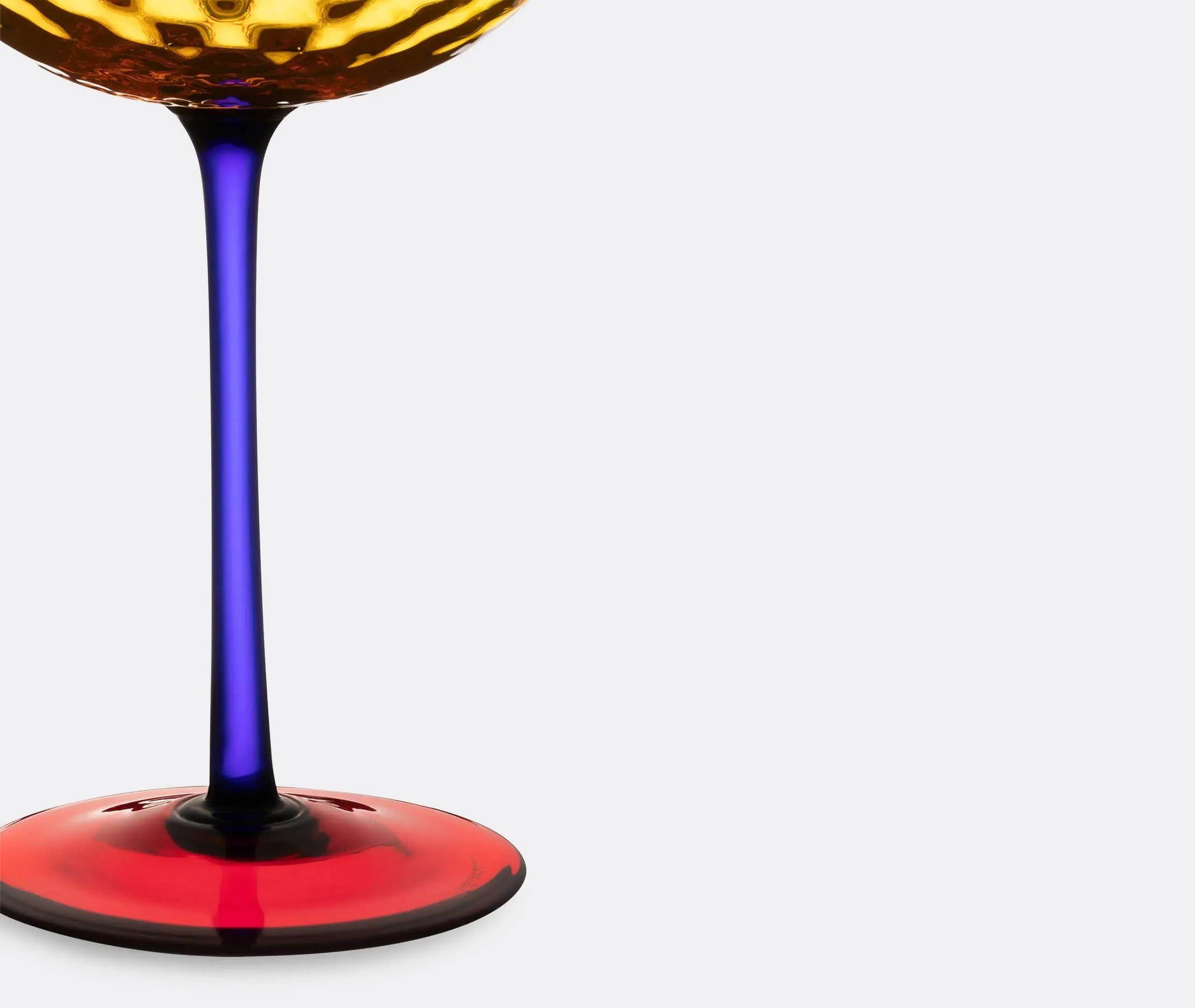 Champagne Glass - Yellow, Murano Glass