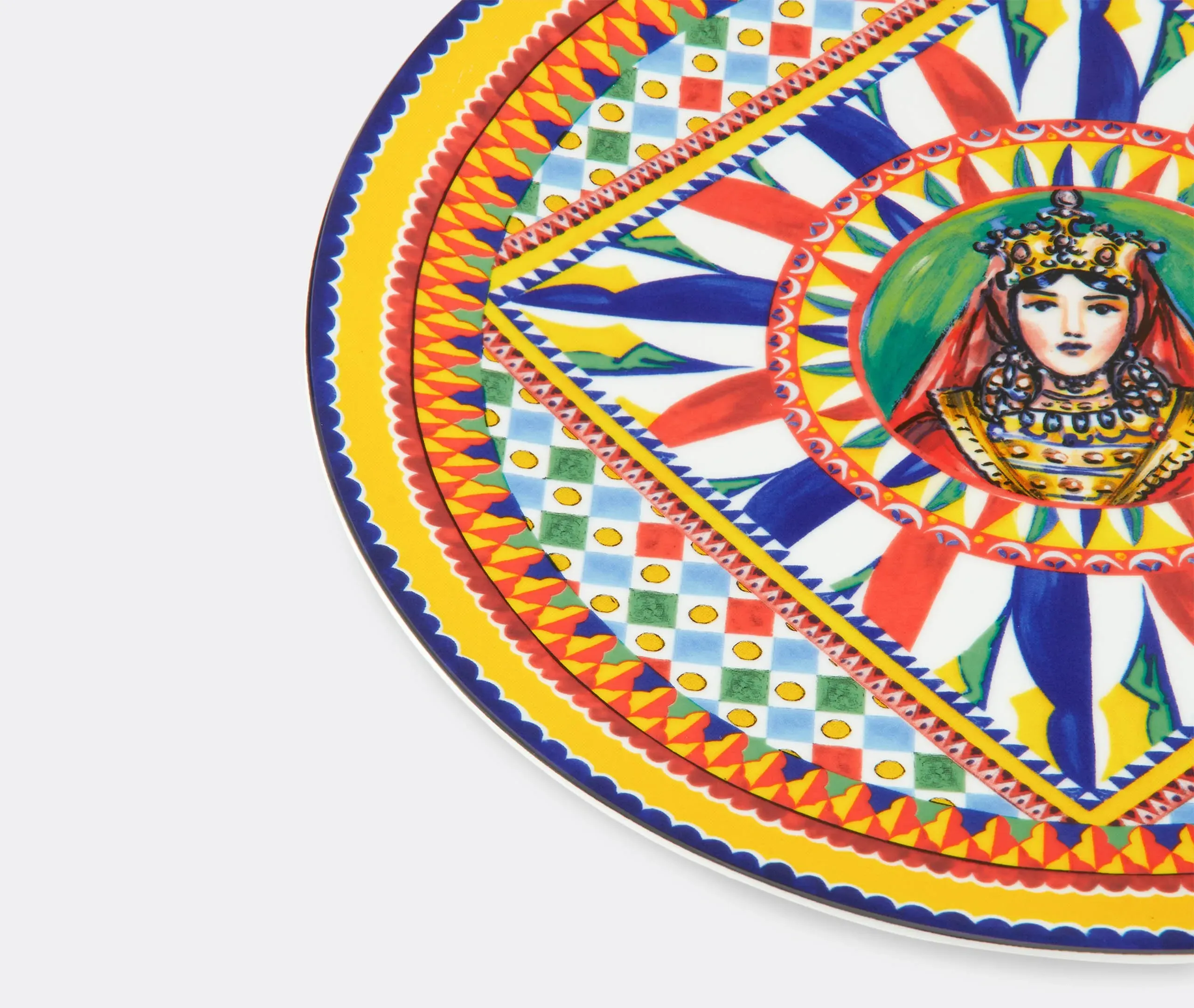 Charger Plate with Motif - Multicolor, Porcelain