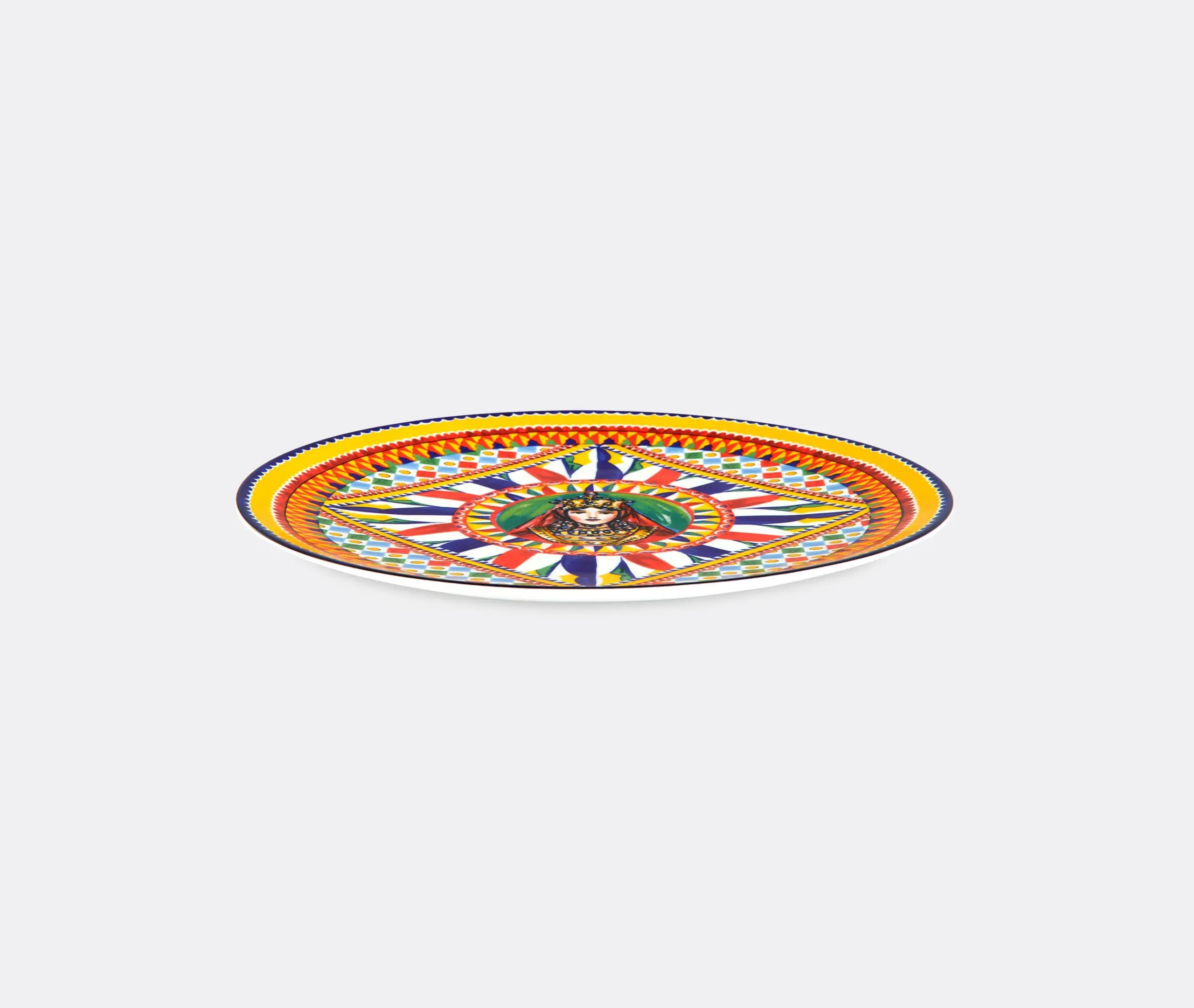 Charger Plate with Motif - Multicolor, Porcelain