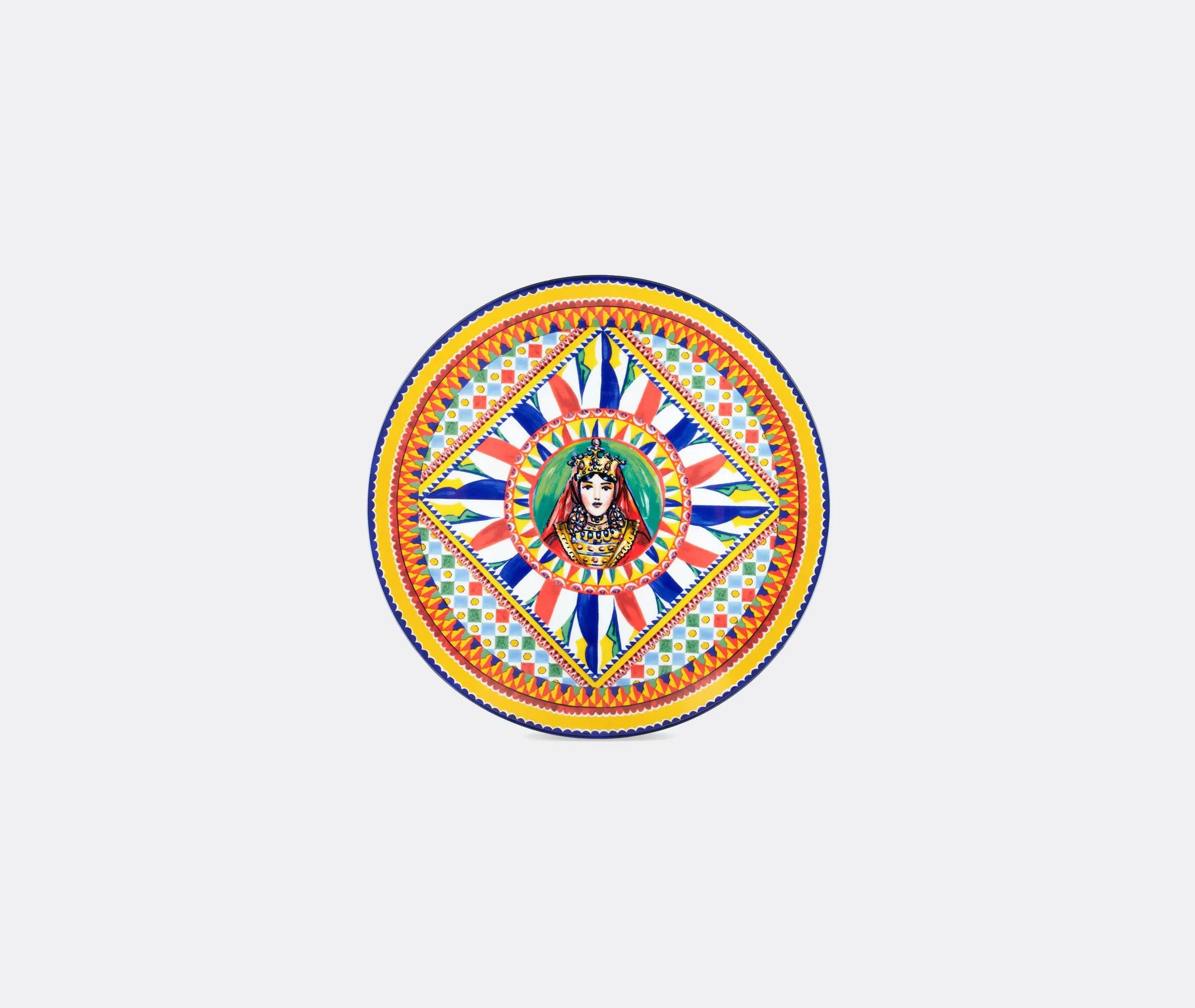 Charger Plate with Motif - Multicolor, Porcelain