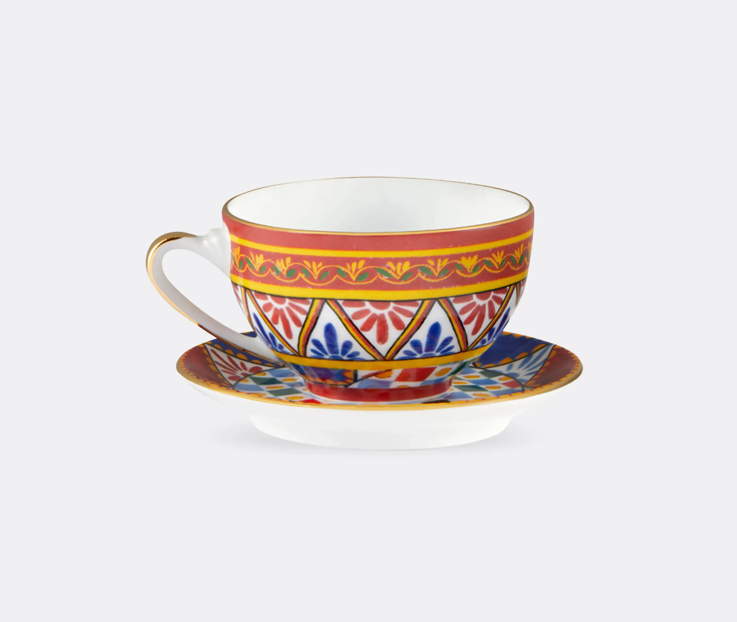Dolce&Gabbana Carretto Siciliano Teacup and Saucer - Multicolor, Porcelain product