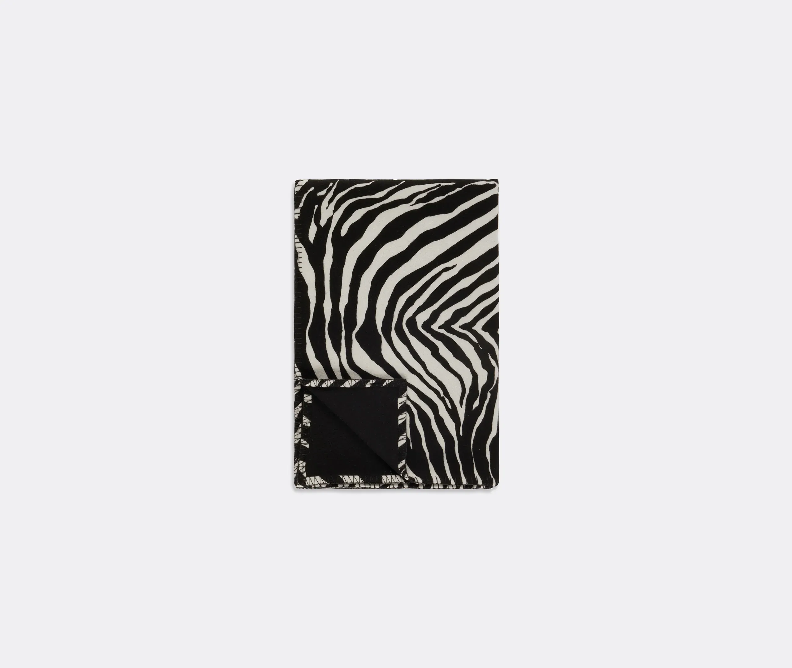 Dolce&Gabbana Casa Zebra Blanket - Black & White, Wool-Silk alternate view