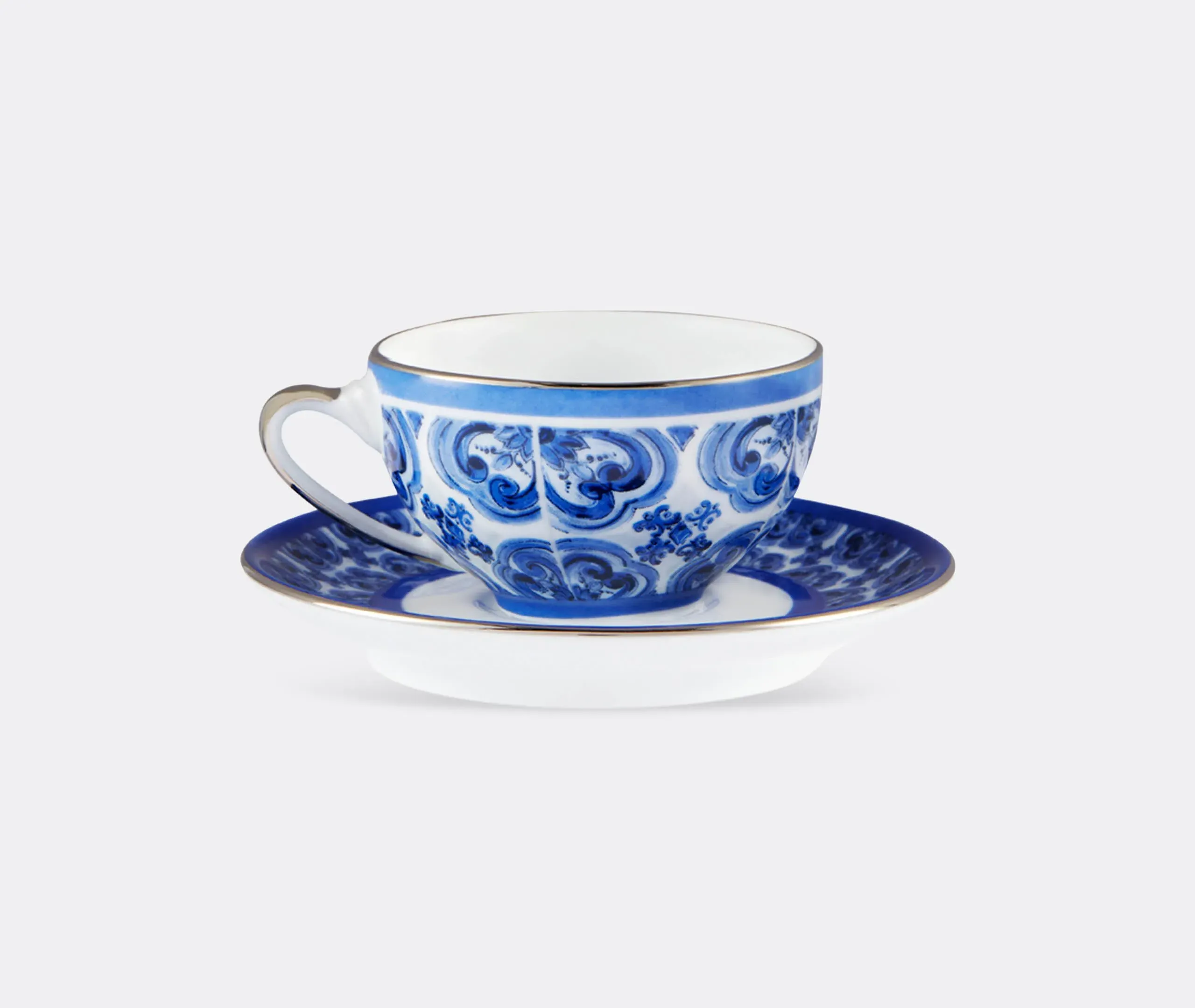 Espresso Cup and Saucer Set - Blue, Porcelain